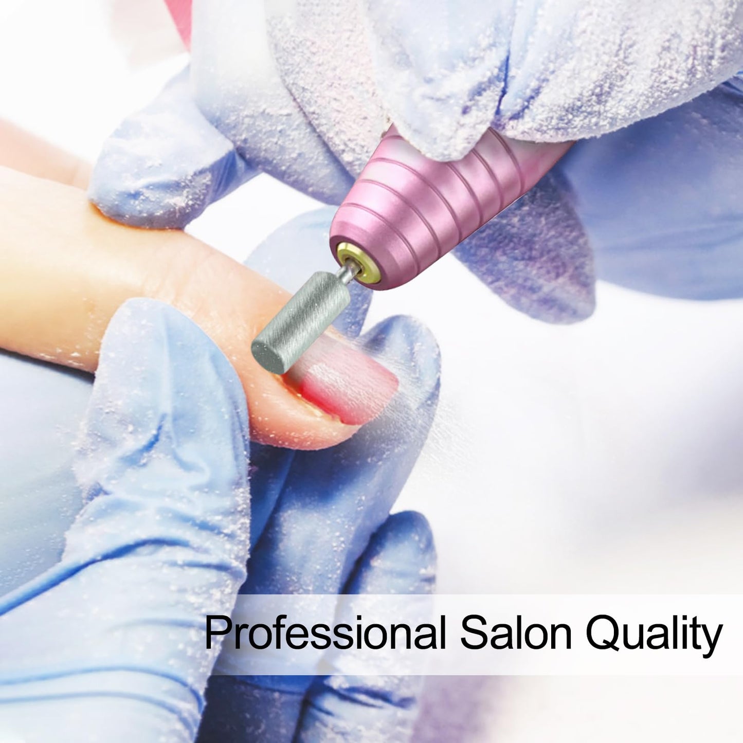 Melodly Electric Nail Drill, Professional Acrylic Nail Drills Machine for Gel, Acrylic Nails, Portable USB Electric Nail File Efile Set with Iridescent Nail Drill Bits, Manicure Pedicure Nail Tools