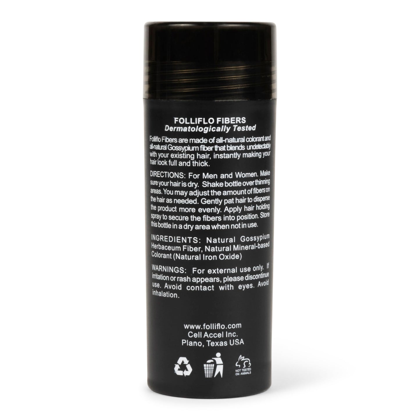 Folliflo Hair Fibers - Thinning Hair Solution - Fiber Spray & Filler Powder (Light Brown)