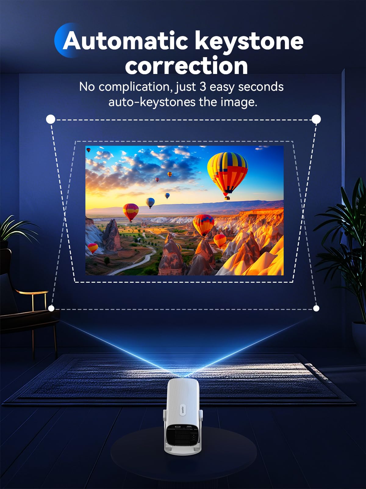 Mini Projector with Bluetooth 5.1 - SOOMFON 1080P Support Video Projector Auto Keystone, Portable Small Movie Projector, Home Video Proyector for Bedroom/Wall/iOS/Android/TV Stick/USB/HDMI