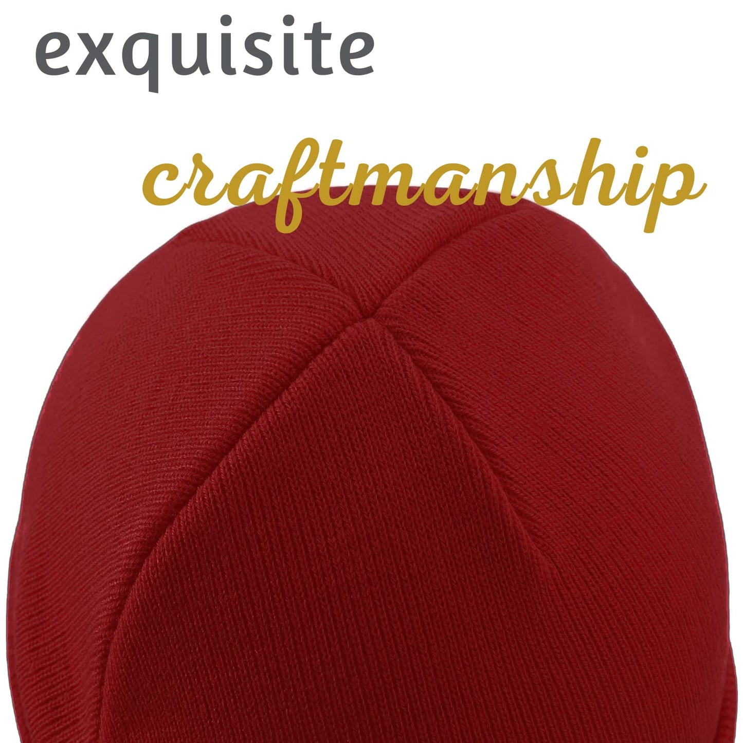 lycycse Beanie Hats for Women Men Knit Warm Winter Hat with Smile Face Unisex Soft Cuffed Acrylic Beanies Ski Hat Skull Cap Burgundy