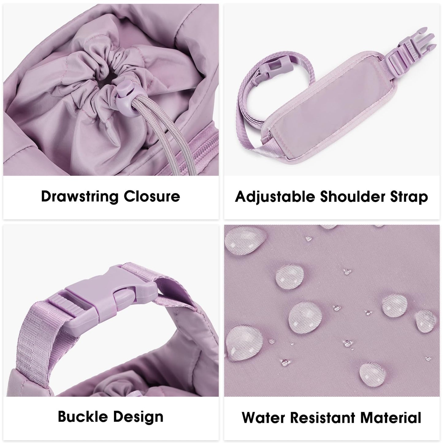 Ceneda Water Bottle Carrier Bag with Phone Pocket 32oz 40oz Tumbler Insulated Water Bottle Holder with Adjustable Shoulder Strap Carrier Sling Bag (Purple)