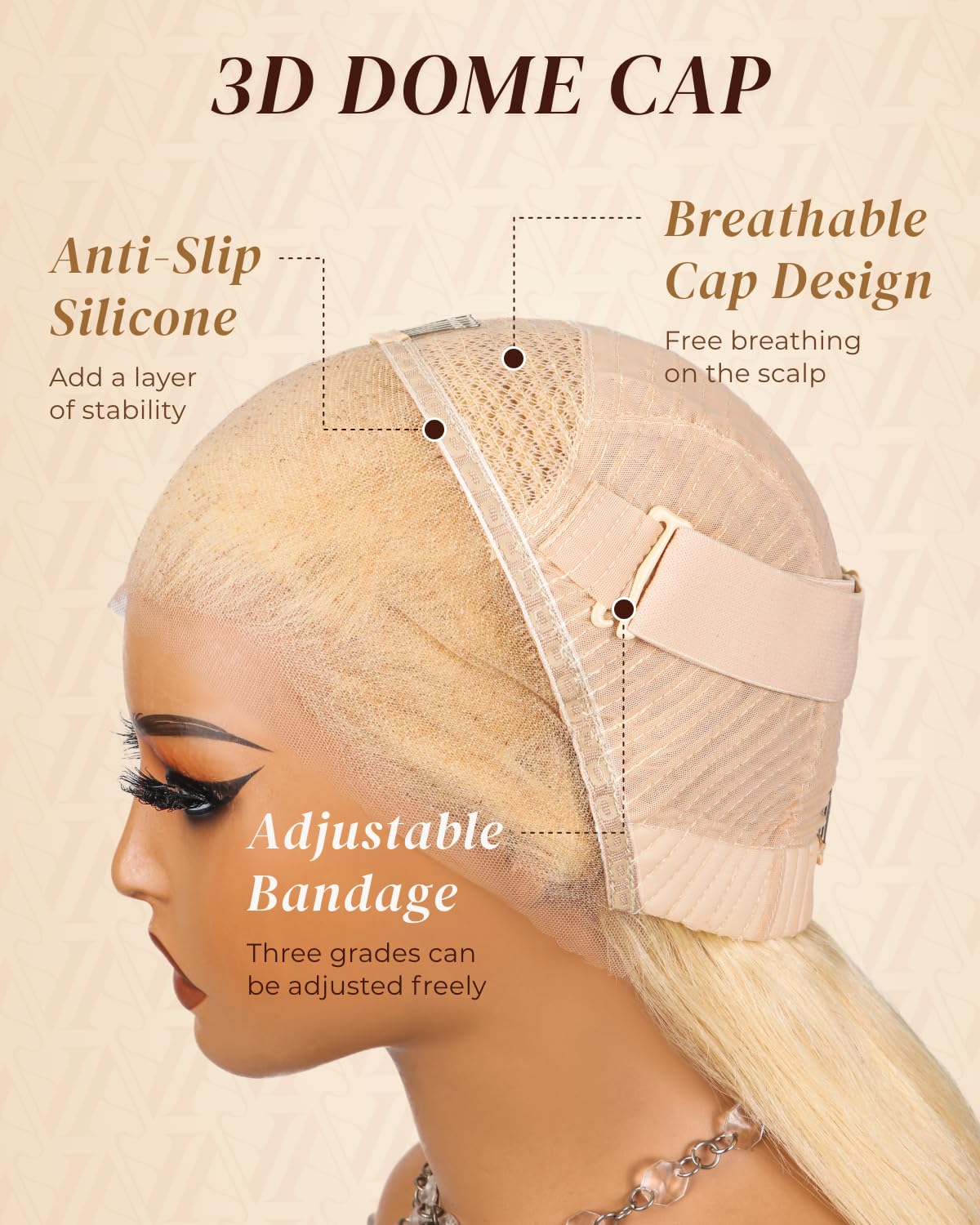Arabella 613 Lace Front Wig Human Hair 13x4 Ready to Go Glueless Wig 12A Hair Blonde Lace Front Wigs Human Hair 210% Density Straight Hair 613 HD Lace Frontal Wig(20inch, 613 13X4 Straight Wig)