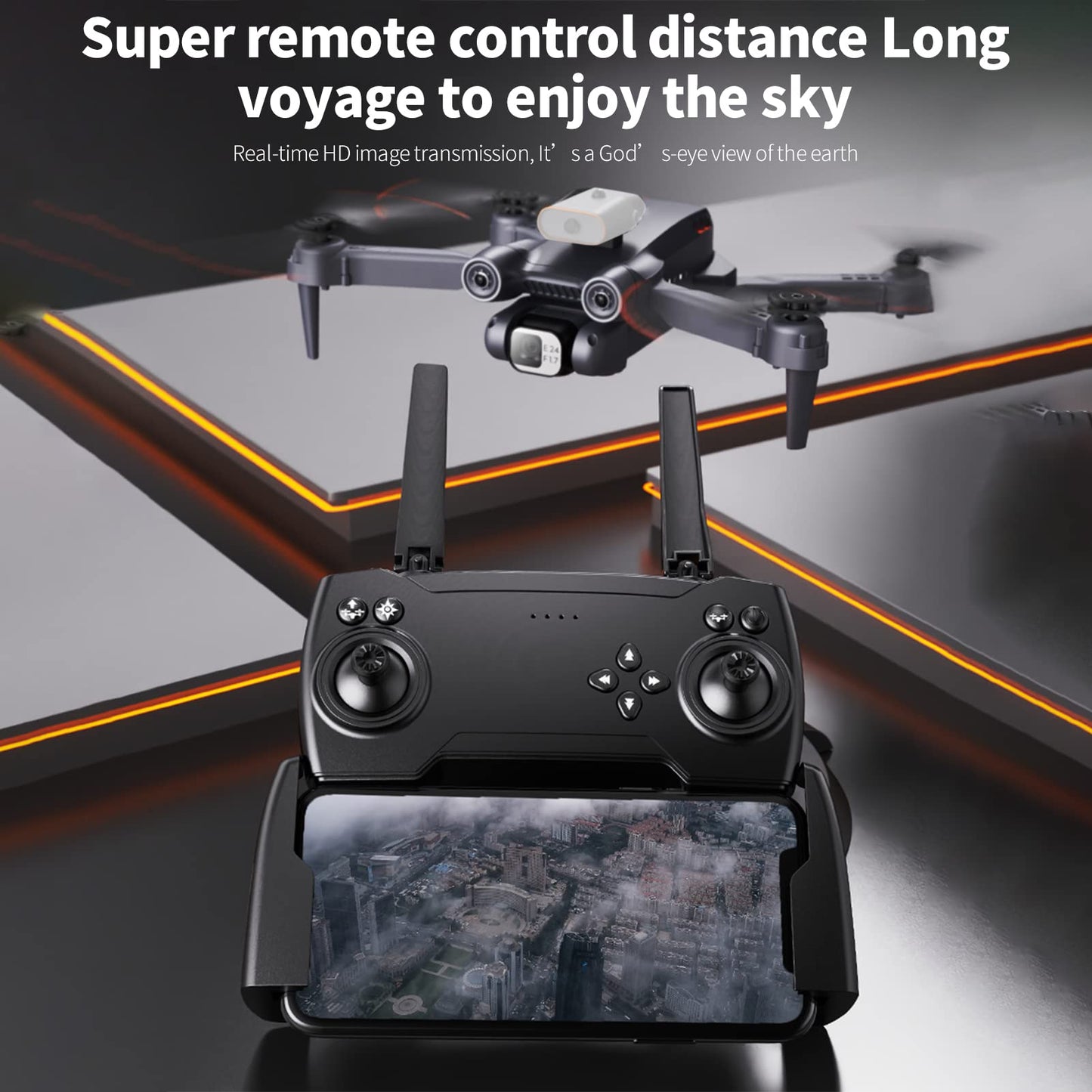 GoolRC RC Drone, 4K HD Dual Camera RC Quadcopter, Drone ESC with Function Gesture Control Trajectory Flight 360 Degree Roll One Key Funtion Gifts for Kids 8-12 Adults