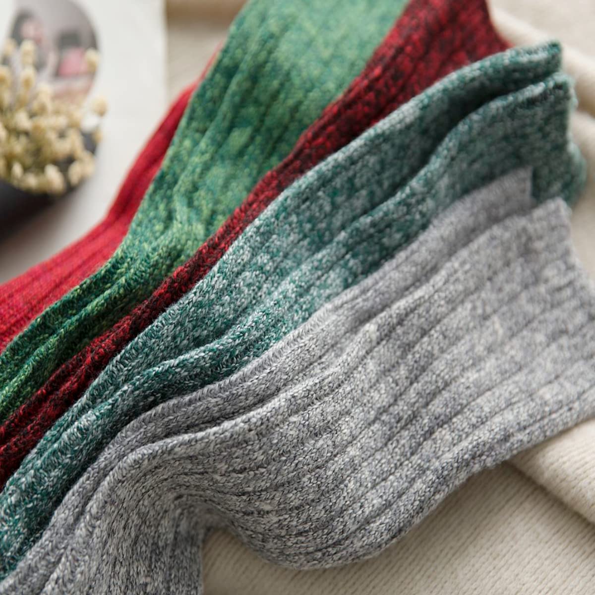 TINTAO Women's Slouch Socks Winter Knee High Scrunch Socks Calf Socks,Soft Long Slouch Boot Socks,Size 5-11#W719 (Polyester Blend, Color A22)