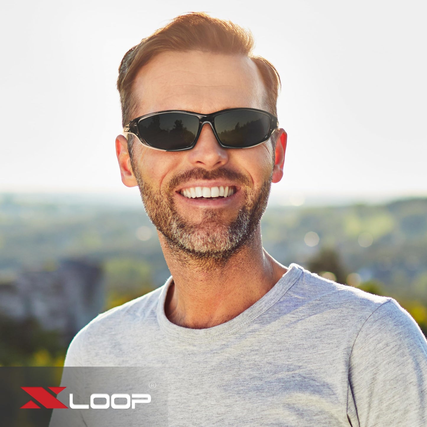 X LOOP Polarized Sports Sunglasses for Men - Wrap Around UV400 Baseball Running Cycling Driving Fishing Golf Glasses