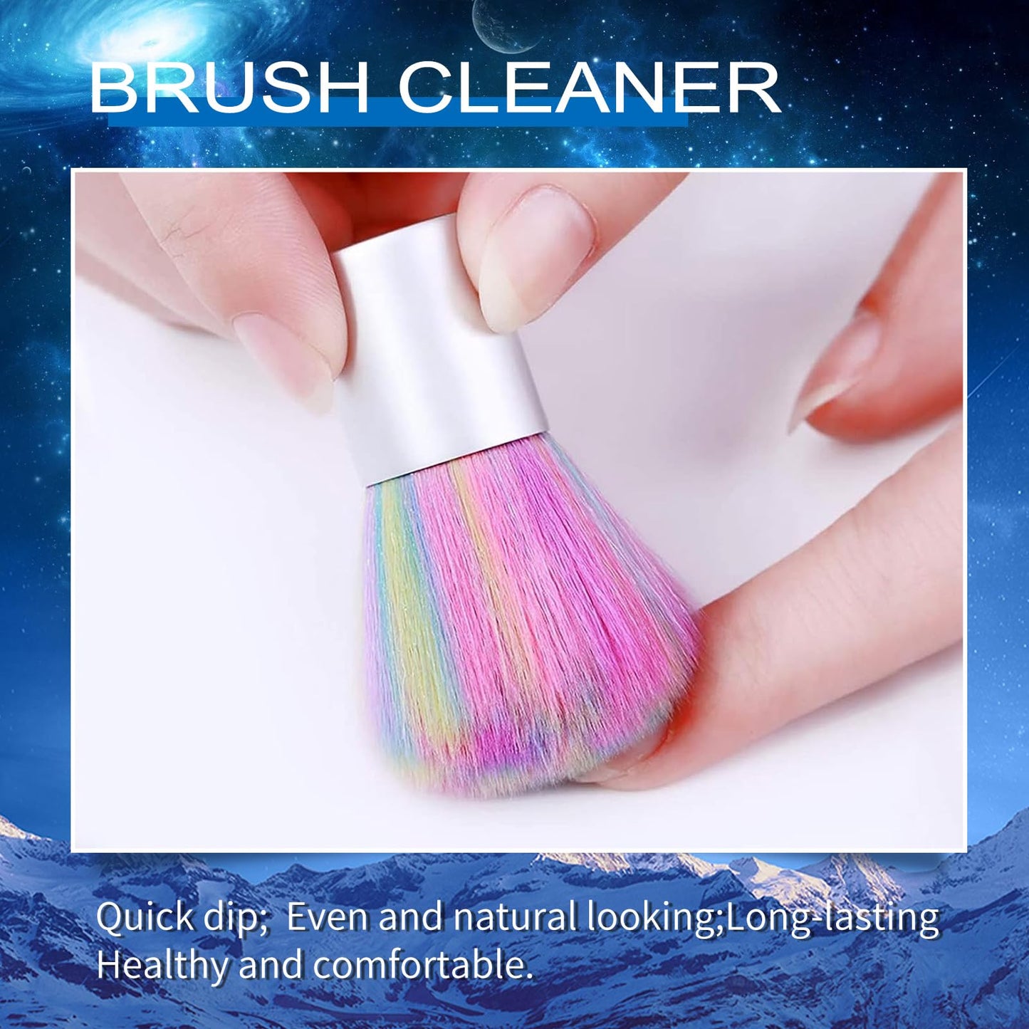 6 Colors Dip Powder Set, Royal Blue Glitter Dipping Powder Color Set, Glossy Nail Art Manicure DIY Salon Home Gift for Ladies,YYSDDPS-03-6pcs