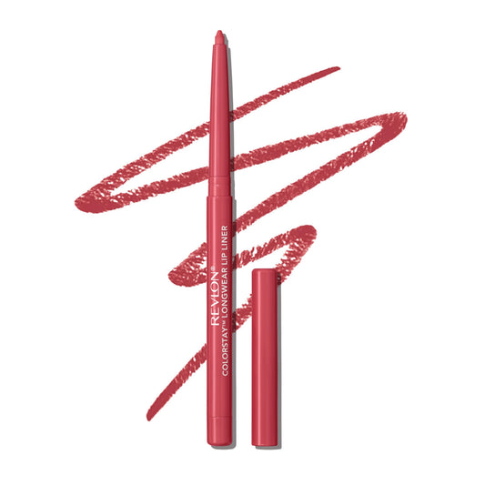 Revlon Colorstay Lip Liner Makeup with Built-In Sharpener, Longwear Rich Colors, Smooth Application, 650 Pink, 0.01 oz