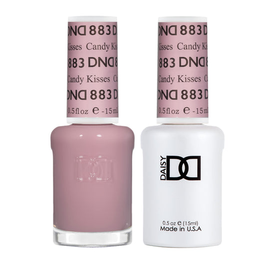DND Gel Polish Set, Sheer Collection, UV/LED Gel Polish and Air Dry Nail Lacquer, Matching Chip-Free Polish Duo, 883 Candy Kisses, 0.5 Fl Oz