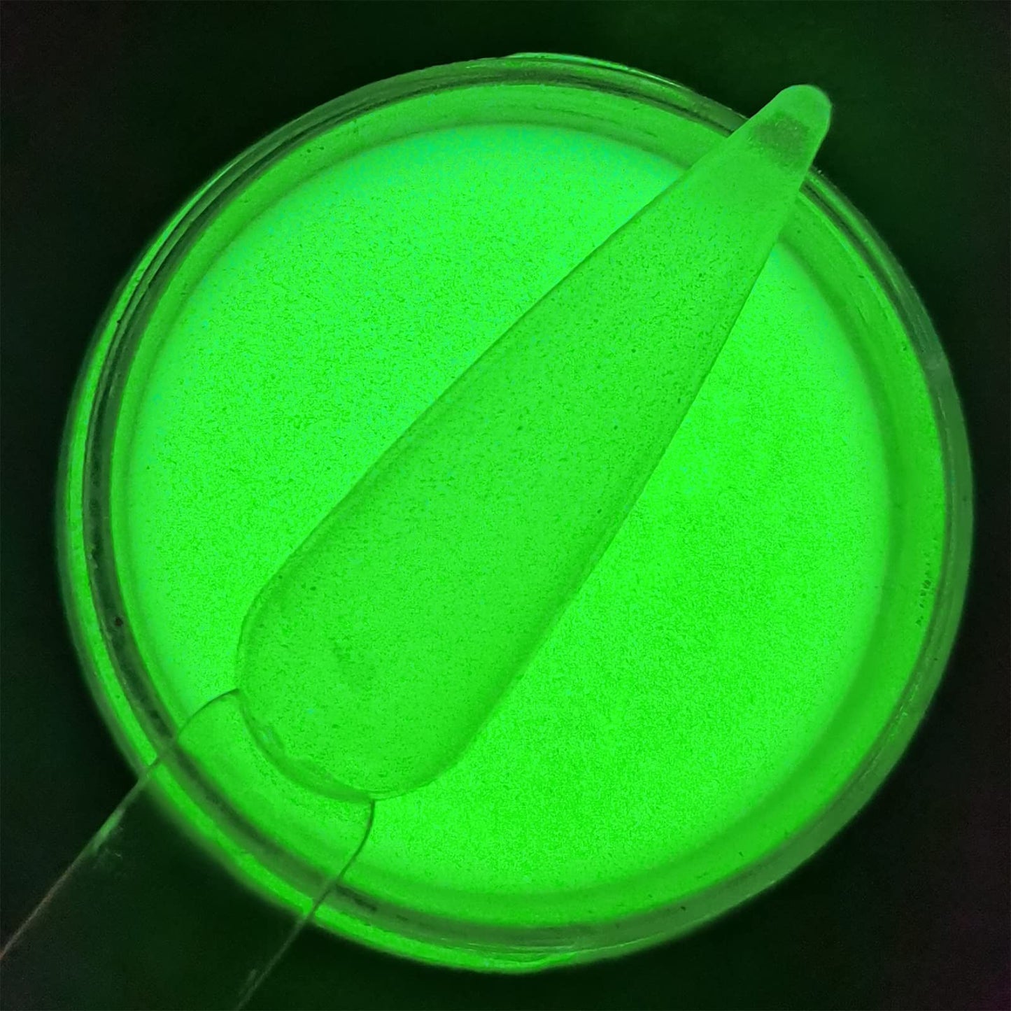 OUMISAYA Glow in the Dark Clear Nail Dip Powder 1OZ Semi Transparent Top Coat Powder for nail arts