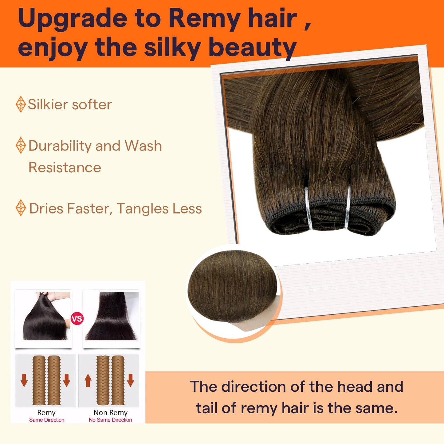 Full Shine Hair Extensions Sew In Color Medium Brown Hair Extensions Sew In Hair Extensions Real Human Hair Weft Extensions Straight Hair Sew In Real Human Hair Double Weft For Women 50G 10 Inch