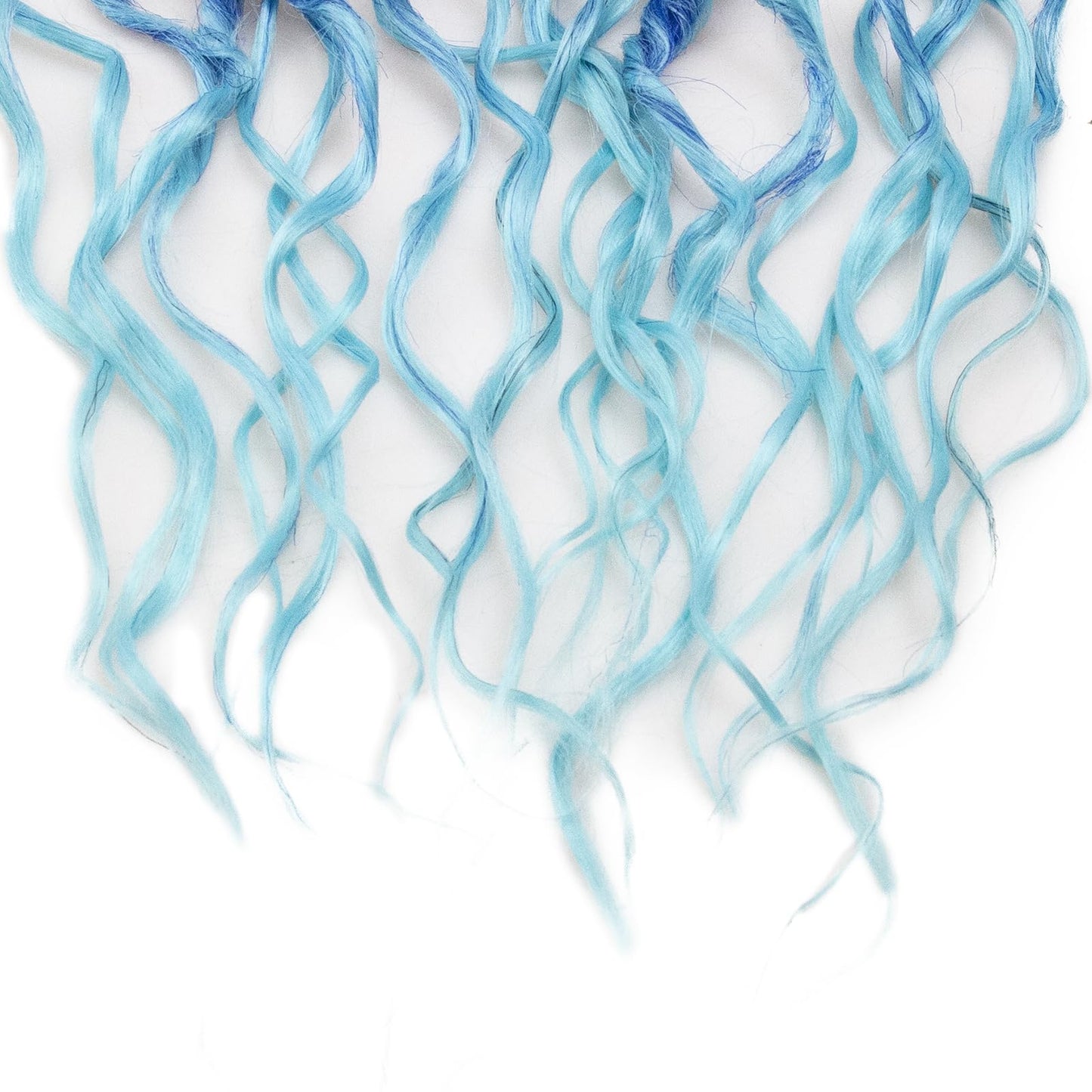 Faux Locs Crochet Hair 18Inch Goddess Locs Crochet Hair, 6Packs Blue Crochet Hair Pre Looped Soft Locs Curly Ends Dreadlock Extensions Faux Crochet Locs Synthetic Crochet Braids (1B/Blue, 18'')