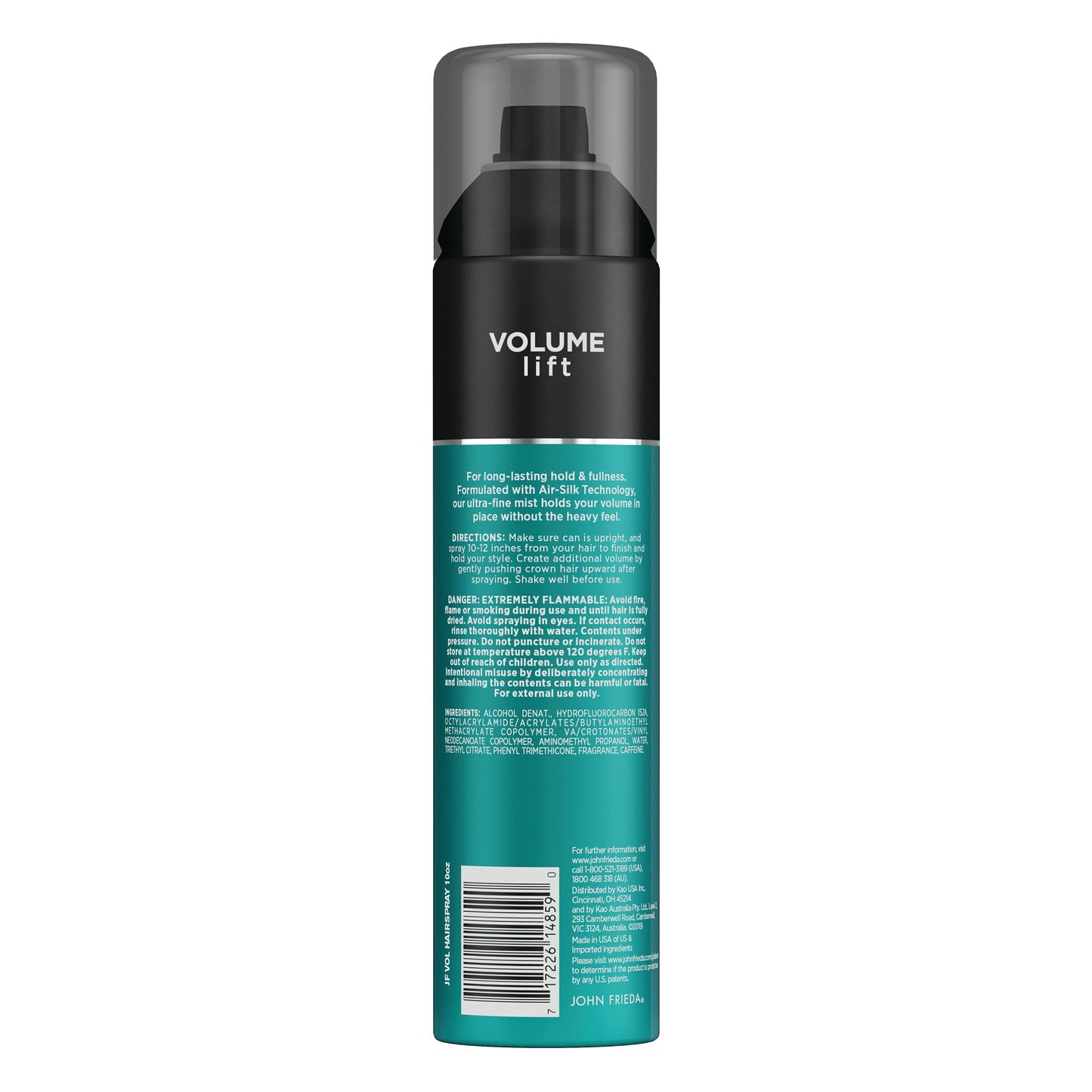 John Frieda Volume Lift Hairspray, Volumizing Hairspray with Air-Silk Technology for Fine or Flat Hair, Adds Body, Long-Lasting Hold, and Fullness for Fine, Thin Hair, 10 Oz