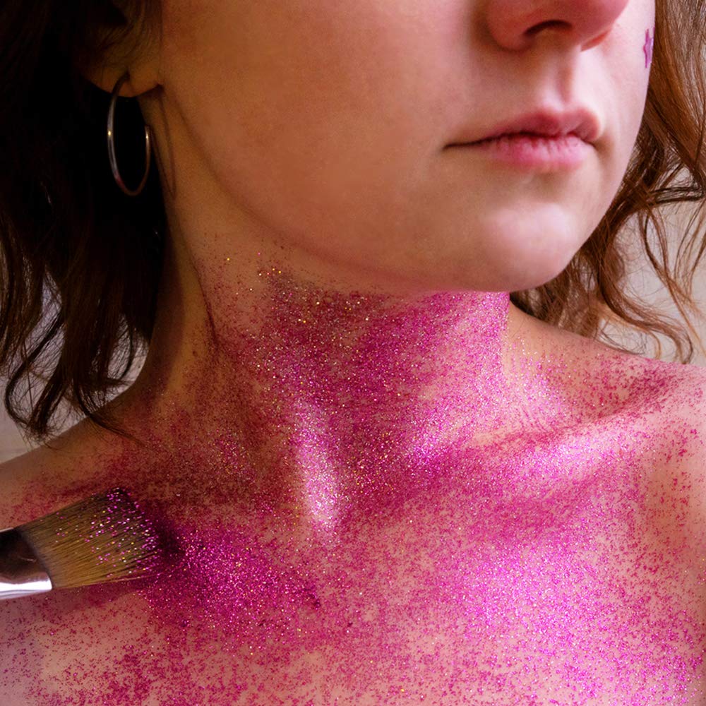 Hemway Biodegradable Glitter Eco Friendly - 100g/3.5oz Bio Cosmetic Safe Sparkle Vegan for Face Eyeshadow Body Hair Festival Makeup Craft - Super Chunky (1/8" 0.125" 3mm) - Gold