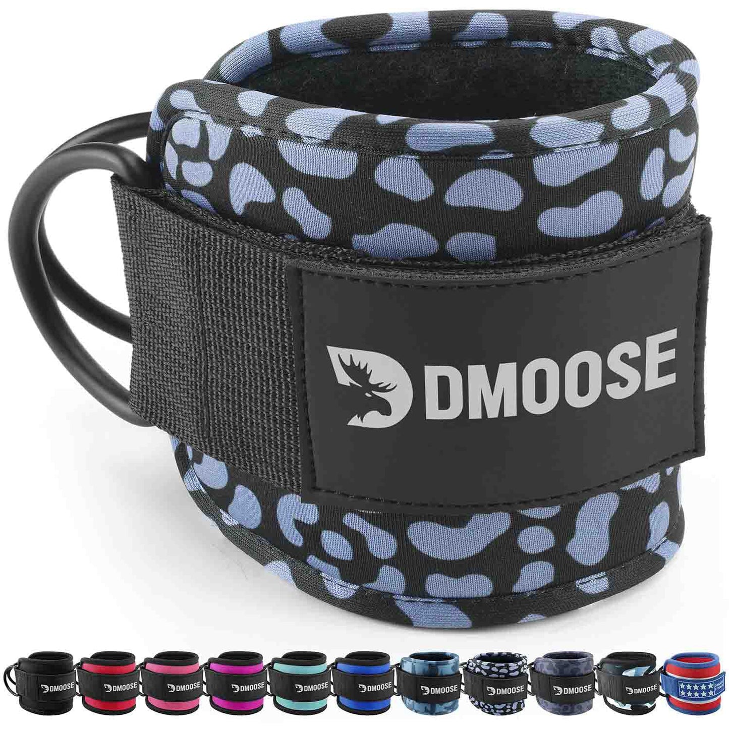 DMoose Ankle Strap for Cable Machine - One Size Fit with Premium Padding, Glute Kickback Ankle Strap, Ankle Cable Straps for Workout, Booty Workout, Leg Extension, Hip Abductors & Lower Body Exercises