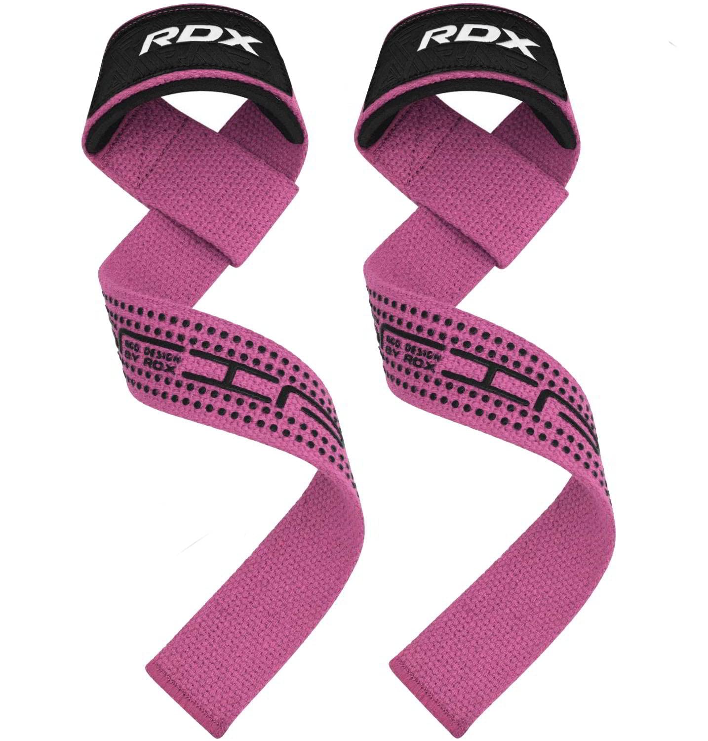 RDX Lifting Wrist Straps for Weightlifting, 5MM Neoprene Padded Anti Slip 60CM Hand Bar Support Grips, Strength Training Equipment Heavy Duty Workout Bodybuilding Powerlifting Gym Fitness, Men Women
