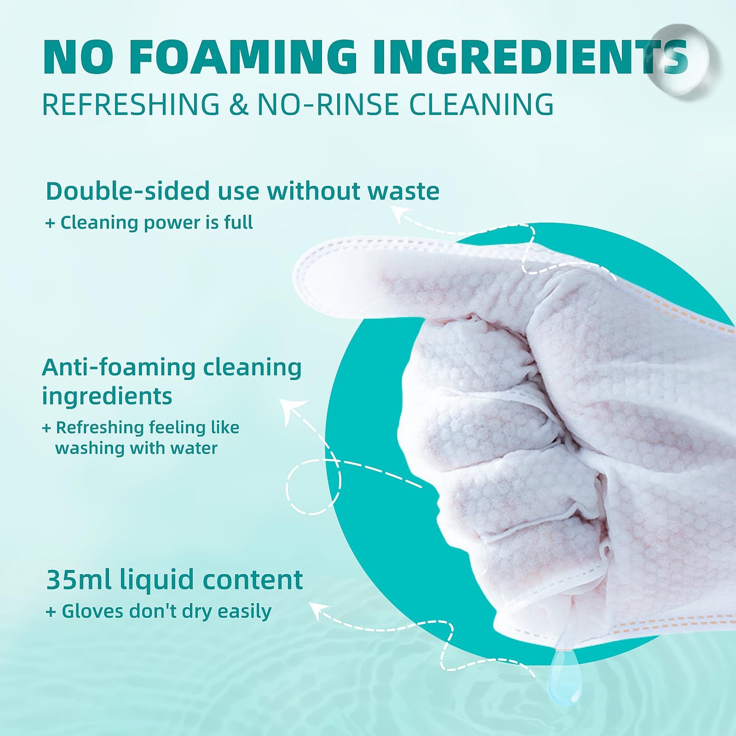 MEDUWEDU [10 Count] No-Rinse Pet Glove Wipes – 5-Finger Design, Coconut Oil & Aloe, Hypoallergenic Grooming Mitts for Dogs & Cats