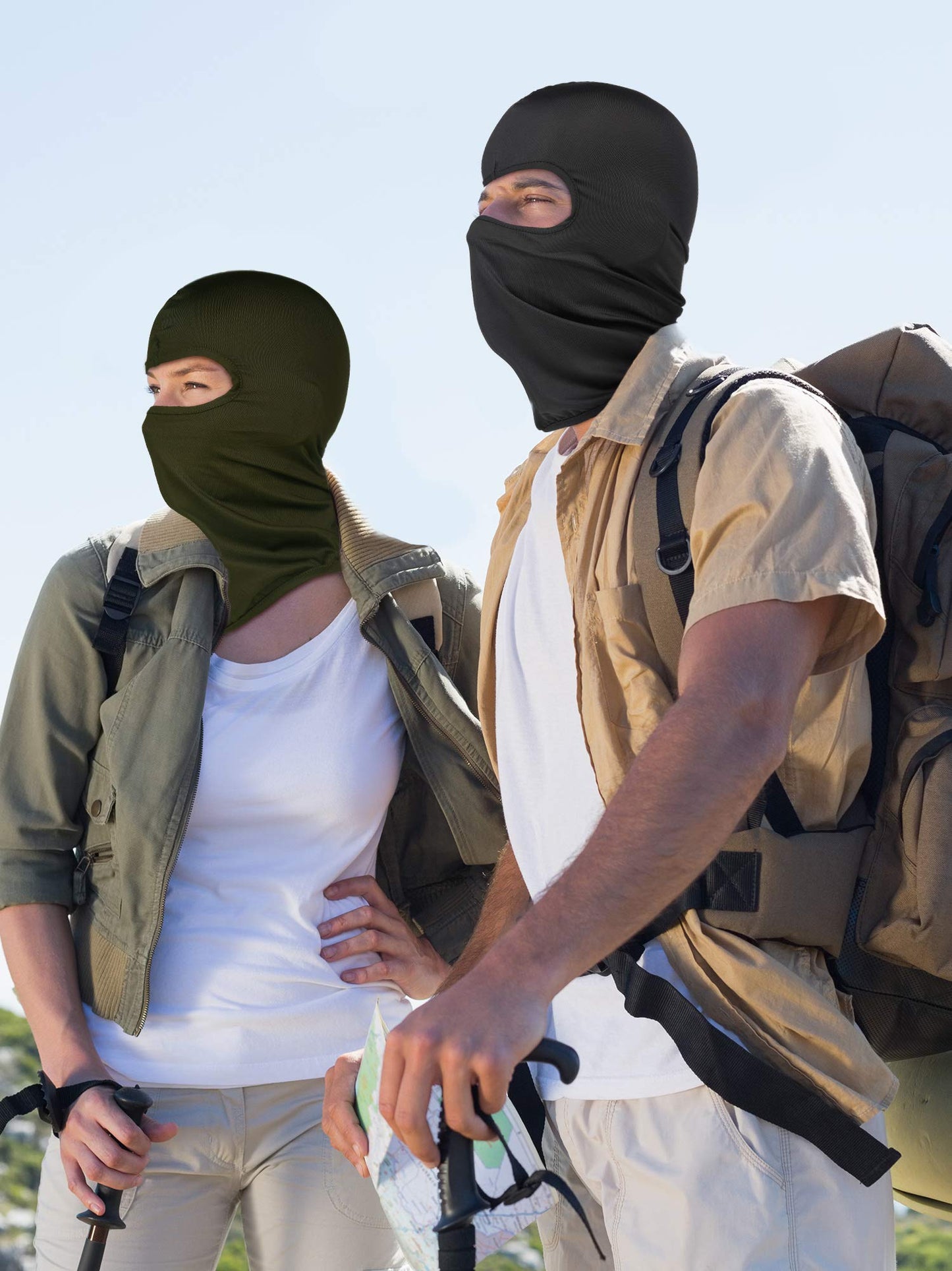 SATINIOR 8 Pcs Balaclava Face Cover Winter Face Mask Windproof Ski Balaclava UV Protection Outdoor Balaclava(Classic Colors)