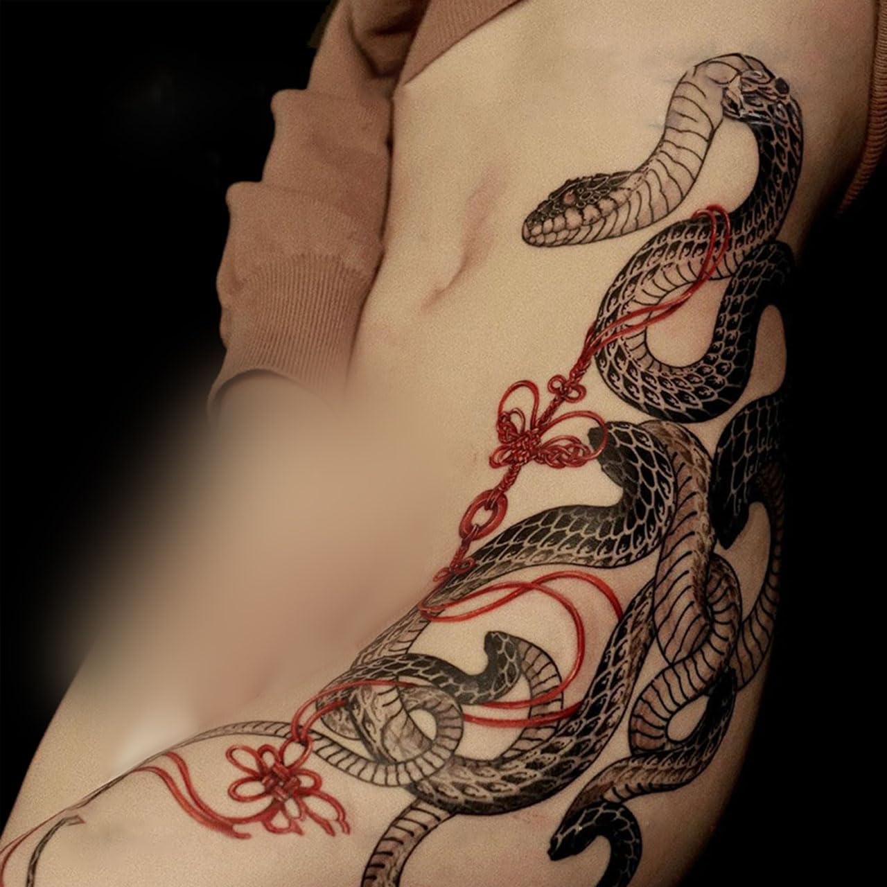 Large Temporary Tattoos Women Temporary Neck Tattoos Temporary Realistic Flower Chest Tattoo for Adults (TS08)