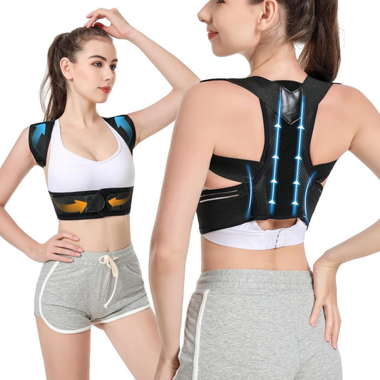 Herokoo Back Brace Posture Corrector, Adjustable Posture Back Brace, Men/Women back posture corrector, Upper and Lower Back Pain Relief - Scoliosis, Hunchback, Spine Corrector (XXL)
