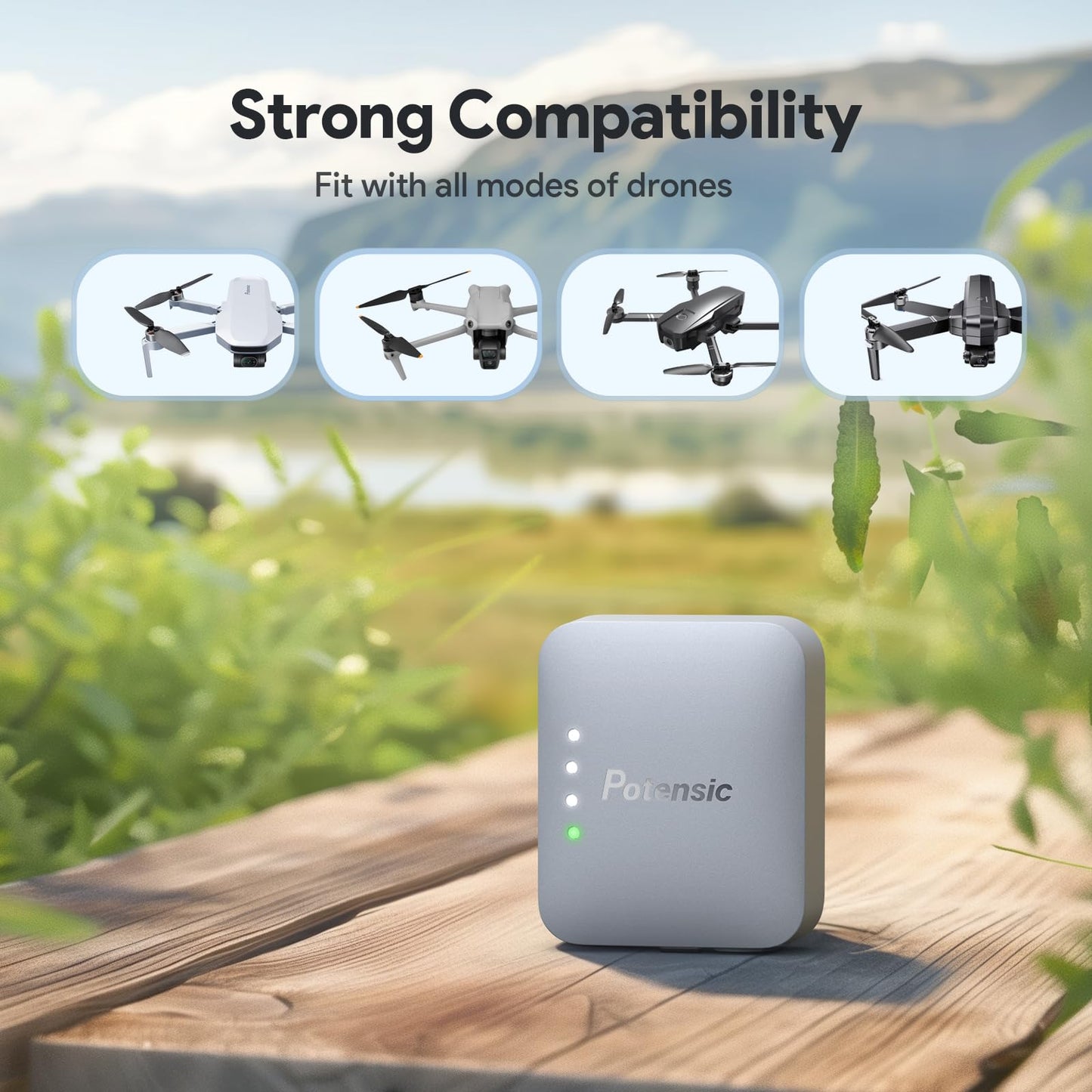 Potensic FAA Compliant Remote Identification Broadcast Module for Drone, Remote ID Broadcast Module Spare Parts for GPS Drones with Camera Comply with FAA Regulation IP54 Protect Long Battery Life