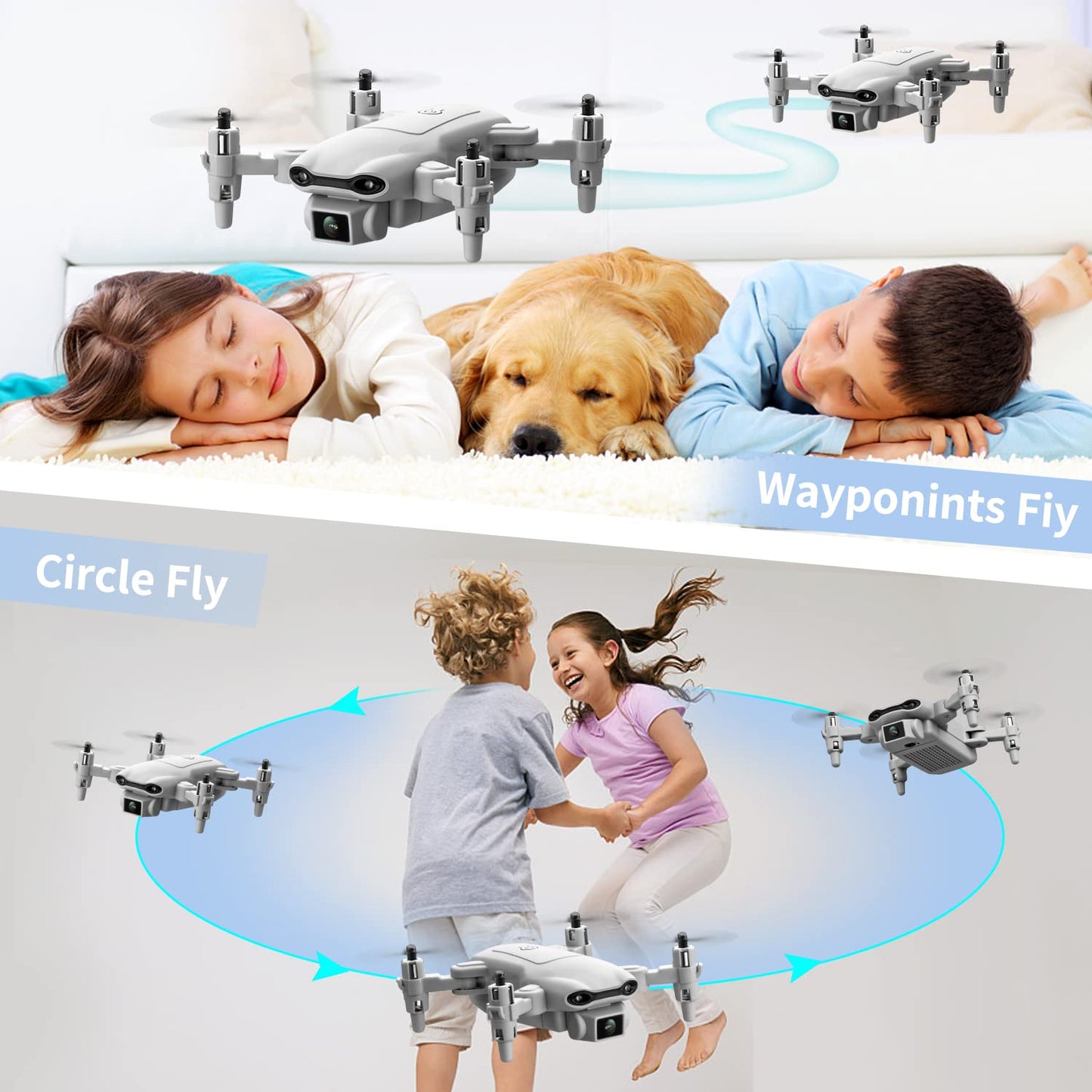 Jiakora JK-V9 Mini Drone with Camera for Kids,RC Quadcopter 1080P HD FPV Drones for Adults Beginners,3D Flips,Altitude Hold, Gesture Selfie,Gifts Toys for Boys and Girls,3 Battery