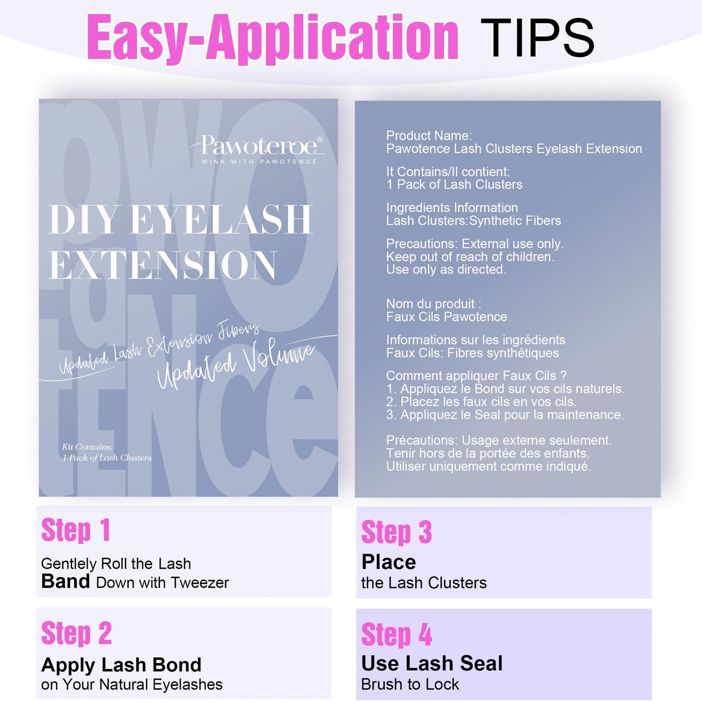 Pawotence Wispy Lash Clusters Natural Cluster Eyelash Extensions 154pcs Individual Lashes 8-16mm Lash Extension DIY False Eyelashes Soft Comfortable Natural Eyelash Clusters with Thin Band