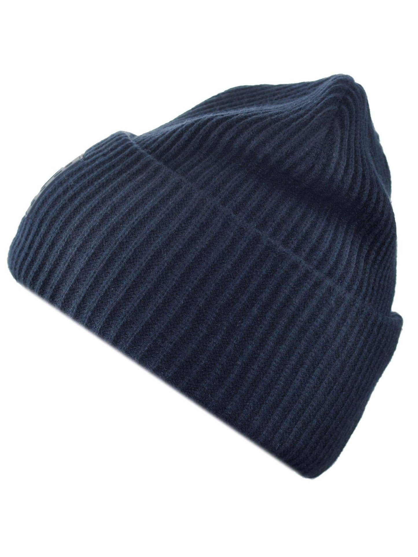 C.C Unisex Winter Thick Knit Plain Cuff Skull Cap Beanie Hat, Navy
