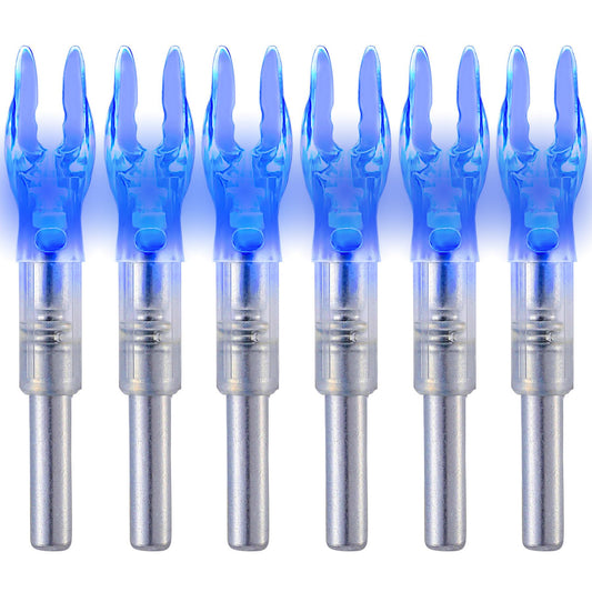 KEAUP 12-Pack or 6-Pack S Lighted Nocks for Arrows .244/6.2mm Lighted Arrow Nocks for Archery Hunting, Screwdriver Included