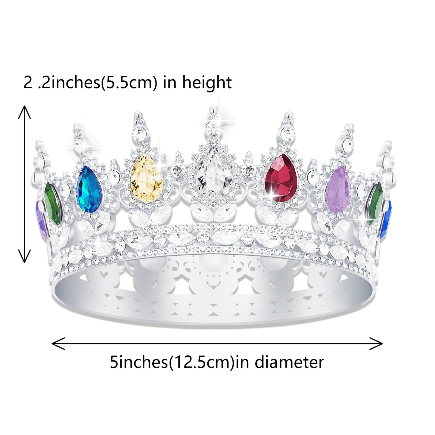 YOUlDIANZI Queen Crown Rhinestone Wedding Crowns and Tiaras for Women Costume Party Hair Accessories Princess Birthday Crown Crystal Bridal