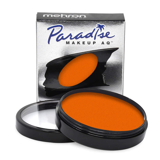 Mehron Makeup Paradise Makeup AQ Pro Size | Stage & Screen, Face & Body Painting, Special FX, Beauty, Cosplay, and Halloween | Water Activated Face Paint & Body Paint 1.4 oz (40 g) (Orange)