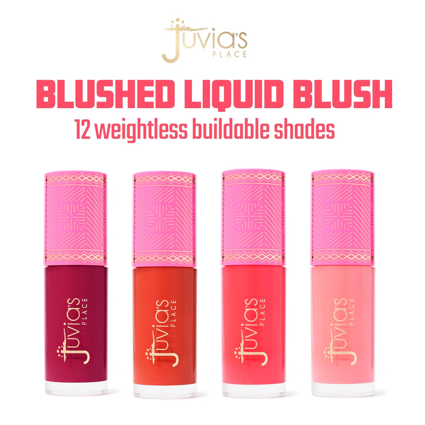 Juvia's Place Blushed Liquid Blush Marigold - Dewy Tint Cheeks Makeup Glow Pigment Effortless Beauty Long Lasting Cosmetics Soft Creamy Natural Buildable All Skin Color Light Flawless Finish Blend