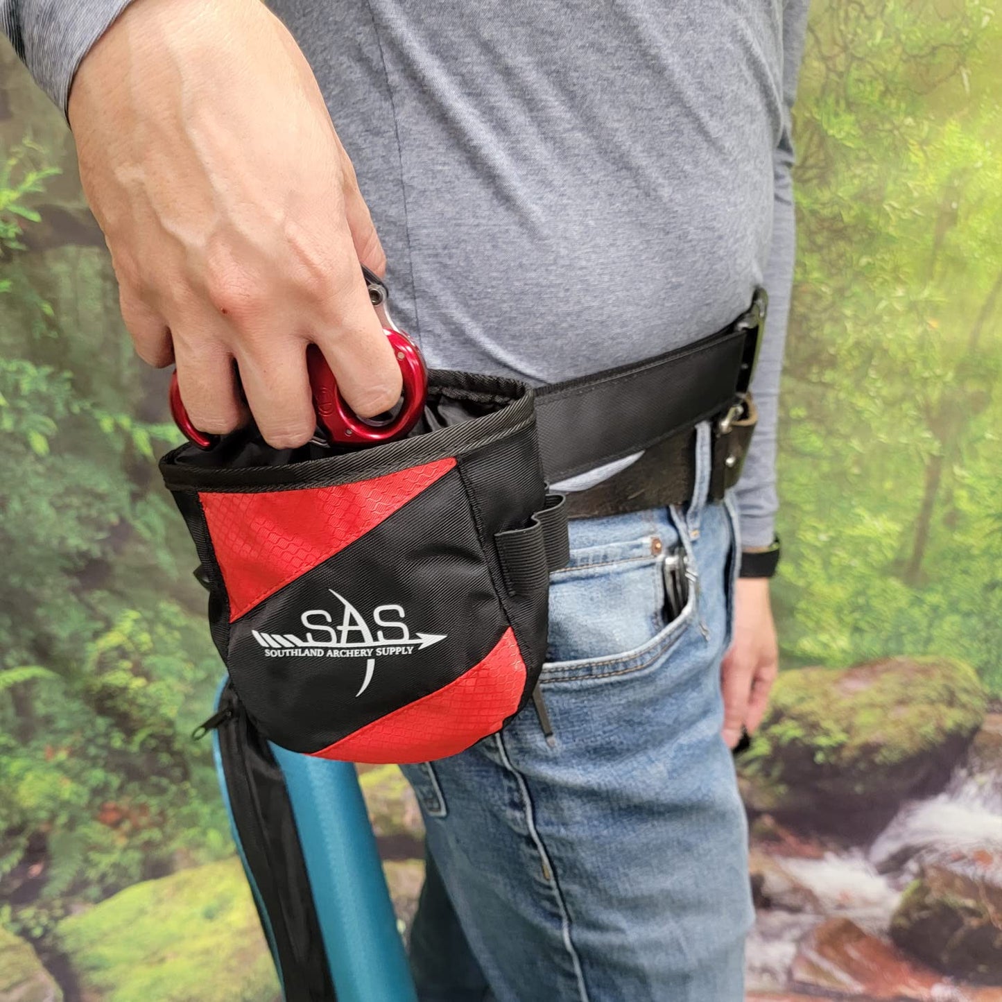 Southland Archery Supply SAS Release Pouch Release Aid Bag Belt Holder (Red)