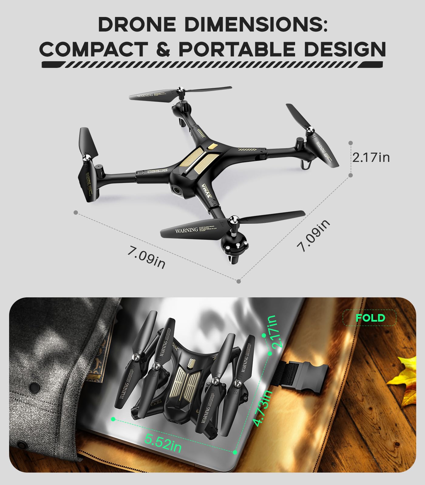 Drone with Camera, SYMA X600W Foldable 1080P FPV Camera Drones for Adults Kids Remote Control Quadcopter Gift Toys for Boys Girls with Altitude Hold, Headless Mode, One Key Start, 3D Flips 2 Batteries