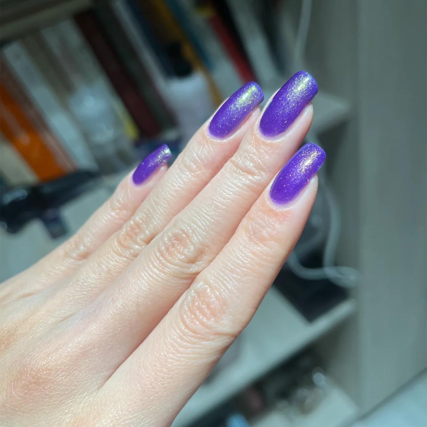 COSMOO Shimmer Nail Polish, 12ml Glitter Quick Dry Nail Lacquer for Nail Art Varnish, 0.41 fl oz