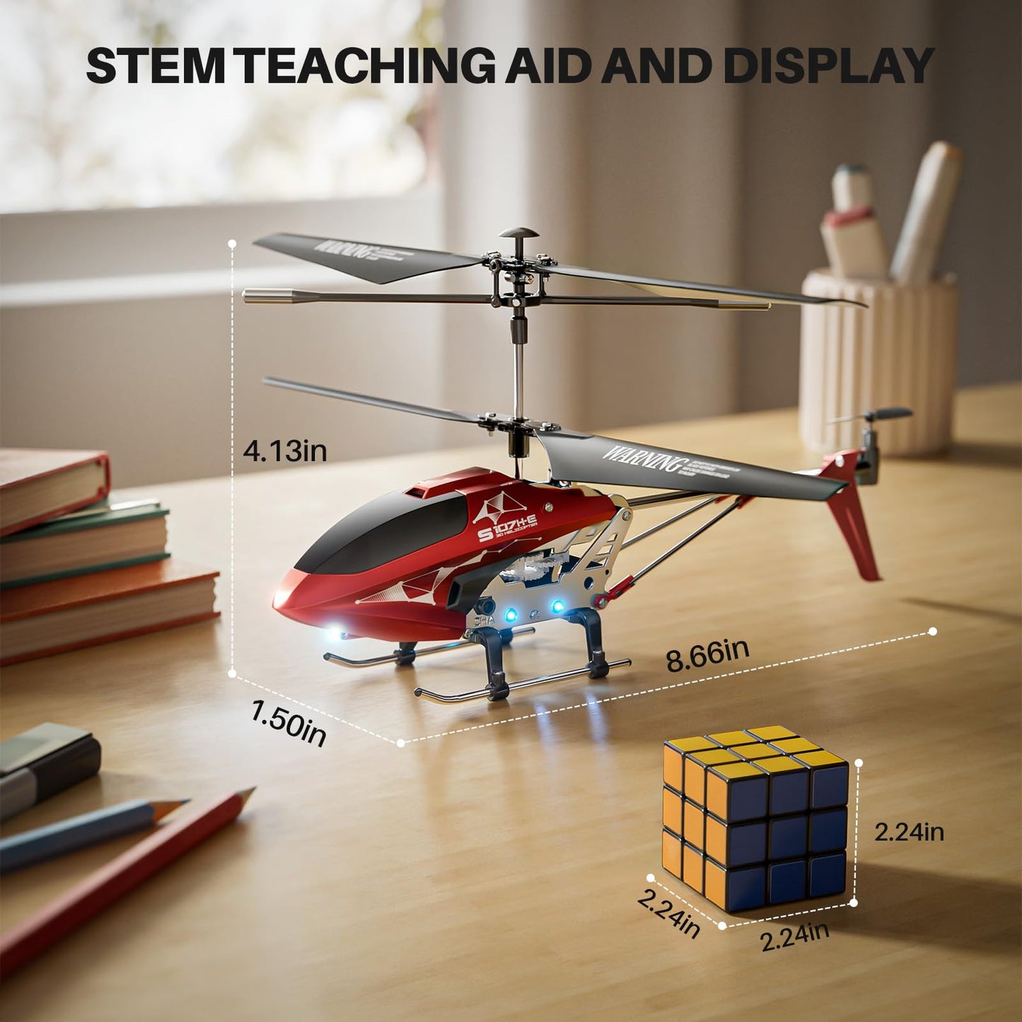 SYMA S107H-E RC Helicopter for Kids 8-12 and Beginners, Remote Control Helicopter with Altitude Hold, 2 Speed Modes, Whole Alloy Toy for Boys Girls Indoor Gift