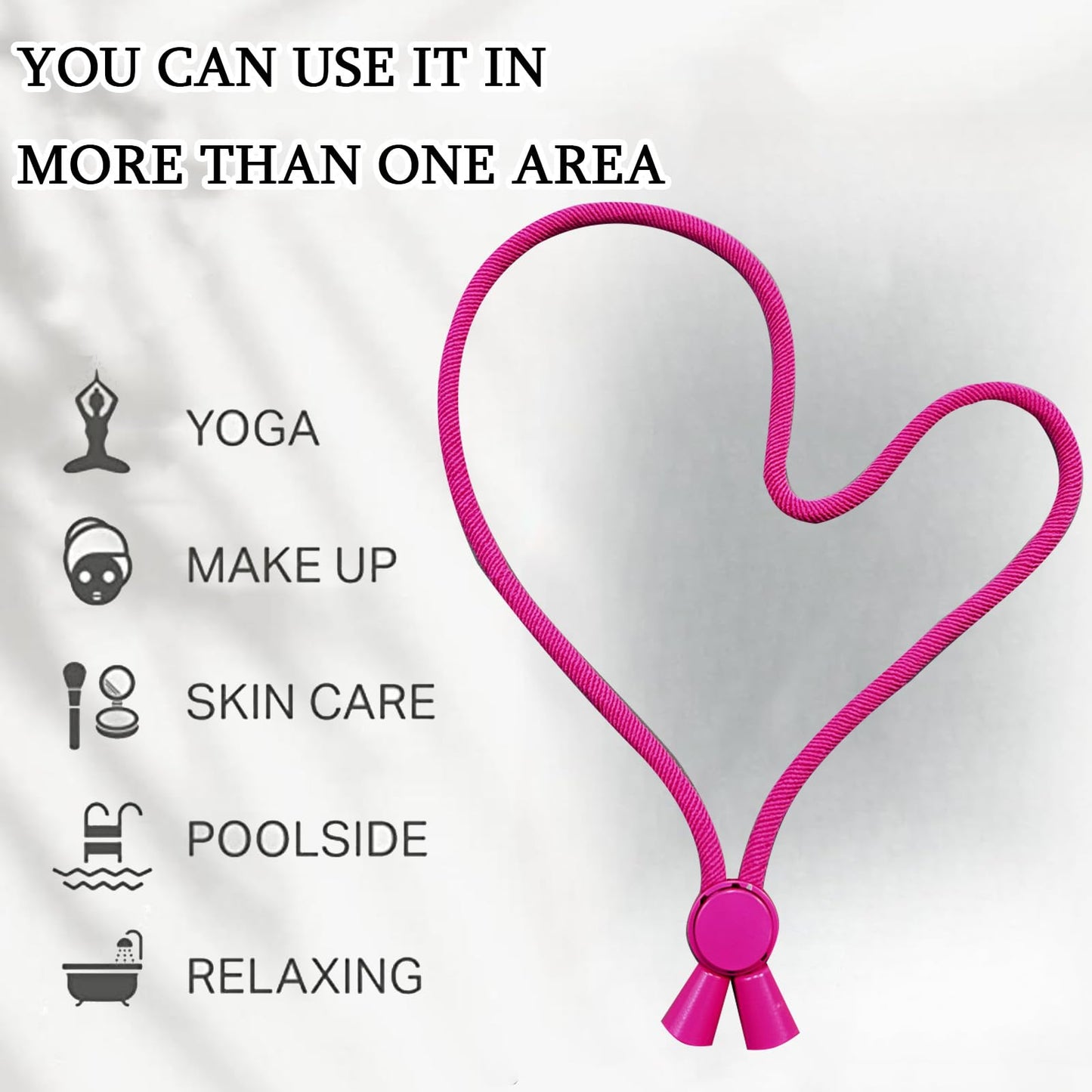 6pcs Pink Afro Hair Tie, Adjustable Hair Ties for Thick Hair, Adjustable Headbands for Women, Hair Tie for Curly Hair, Large Adjustable Length Satin Hair Ties for Afro Puff