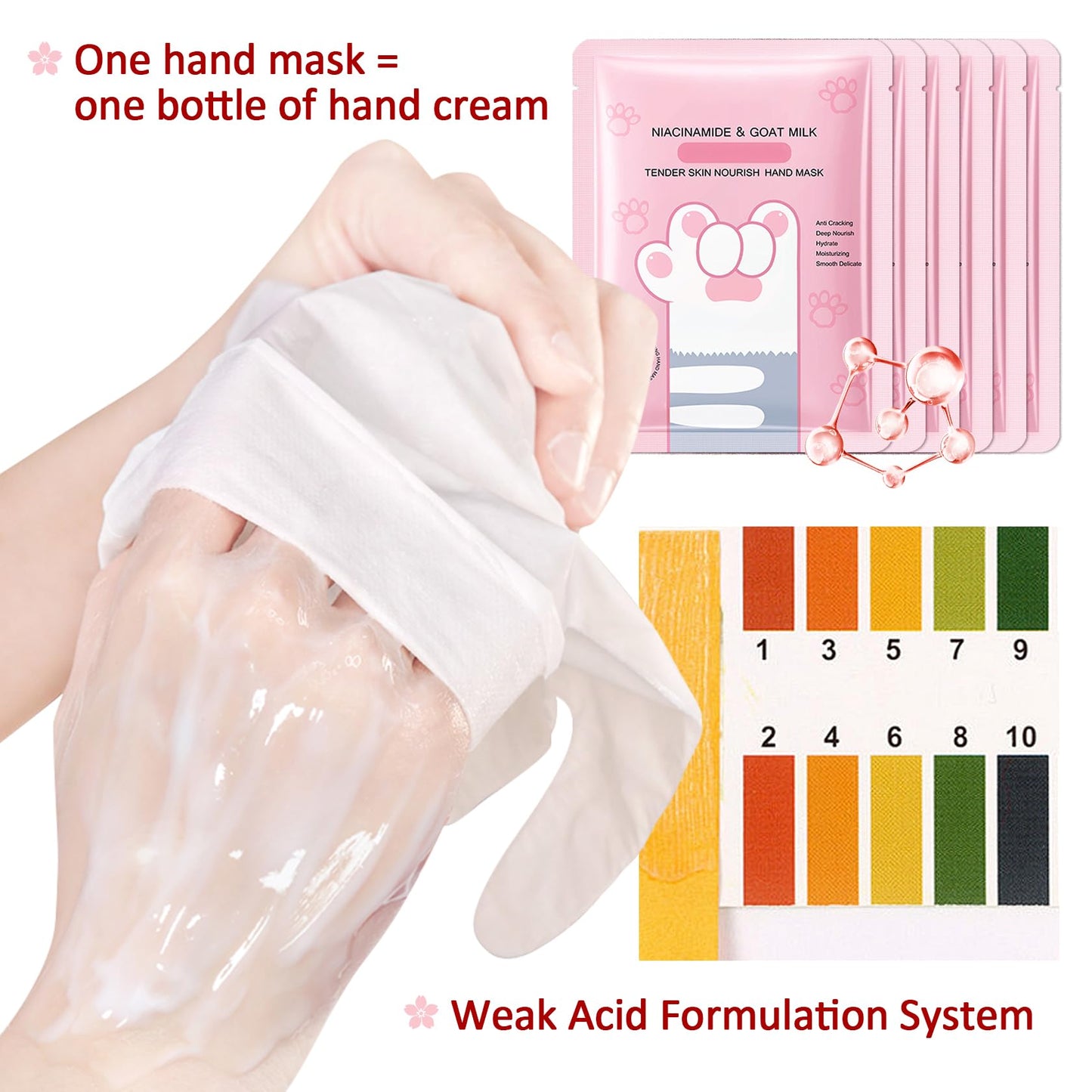 PPPanYiDi Hand Masks Moisturizing Gloves,6 Pairs Hydrating Hand Peel Masks Gift Set for Dry Cracked Hands Care,Long-lasting and Non-greasy Hand Moisturizer Gloves for Women C
