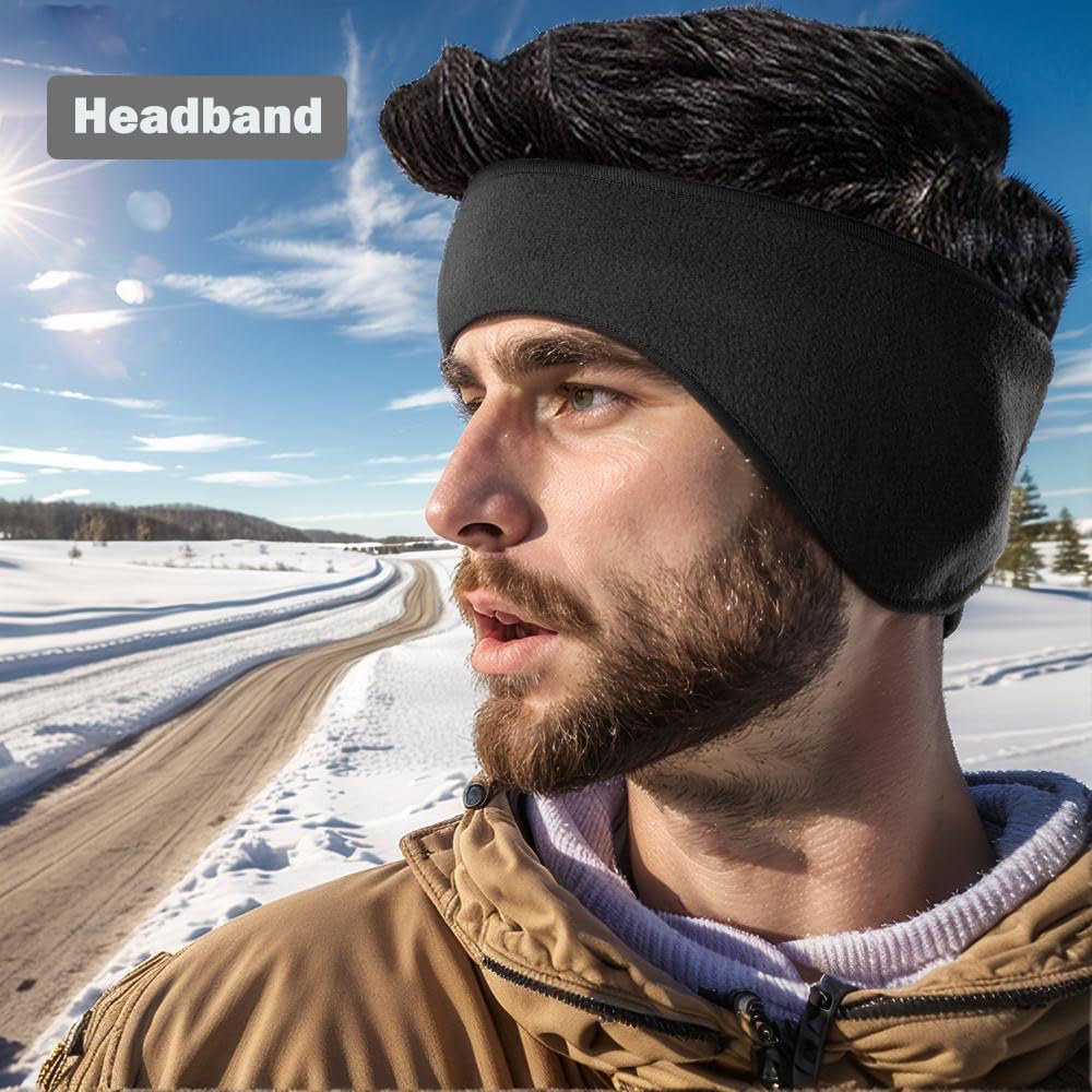 Winter Hat Scarf Gloves Set for Men Women, Knit Beanie Hat,Neck Warmer Scarf,Warmer Touch Screen Gloves and Earmuffs Ear Warmer for Men Women