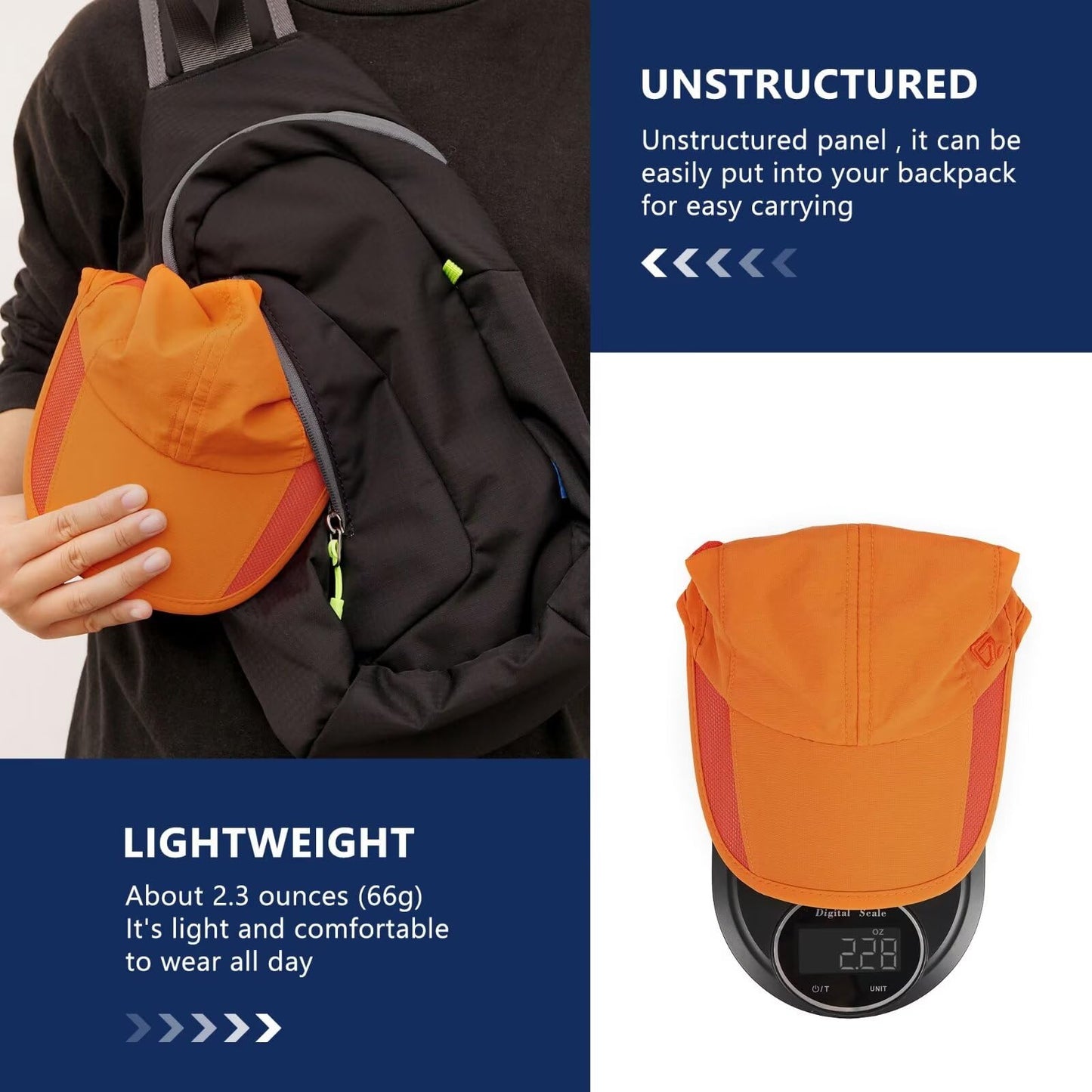 GADIEMKENSD Hats for Women Running Cap Summer Sun Hat Dri Fit Workout Cooling Hats Hat Hiking for Golf Hiking Outdoor Camping Gym Tennis Travel Cycling Horse Fishing Walking Orange M