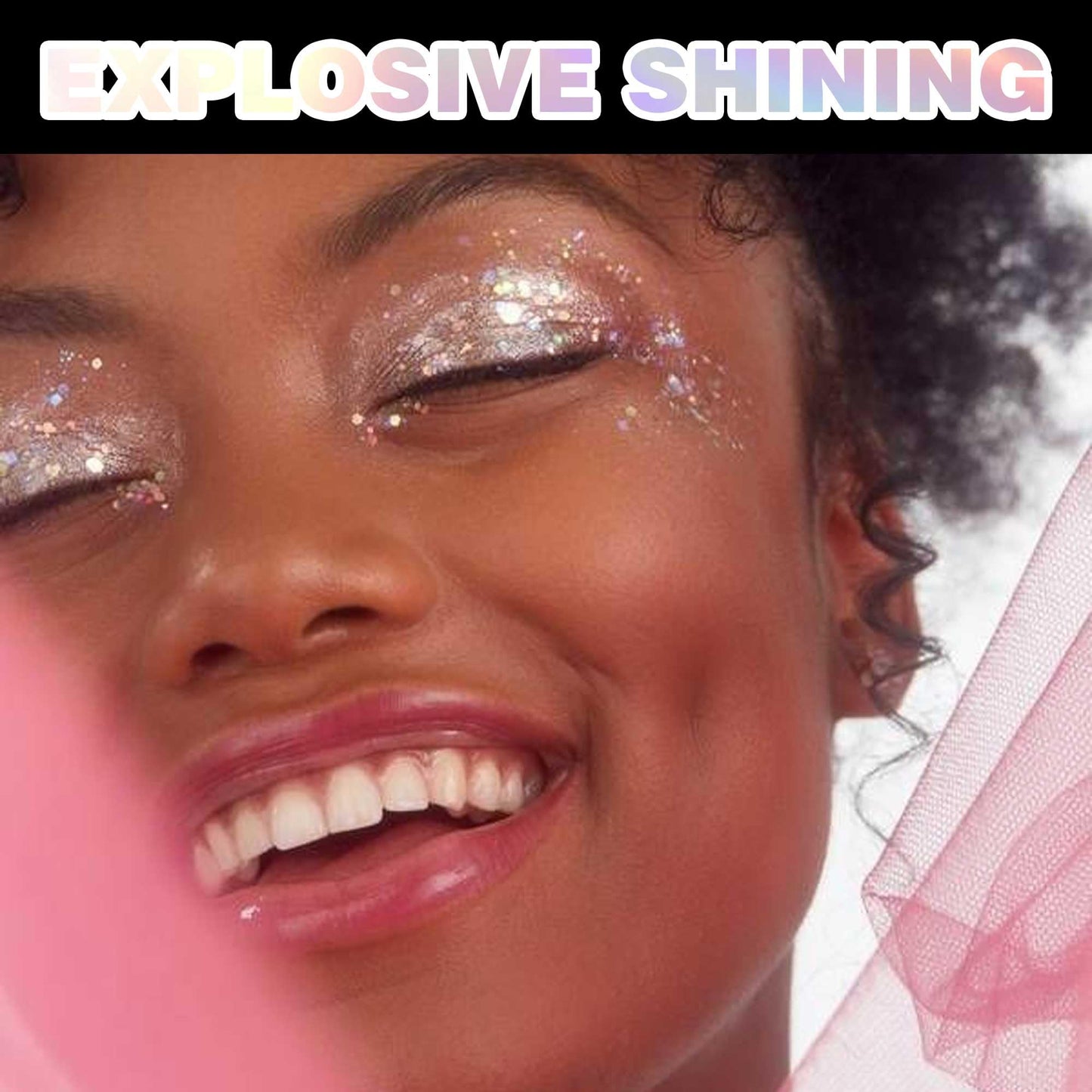 Holographic Body Glitter Gel - Cosmetic-Grade, Color Changing Long-Lasting Glitter for Face, Body, and Hair, Safe and Easy to Use, Perfect for Festivals Parties (Neon Violet)