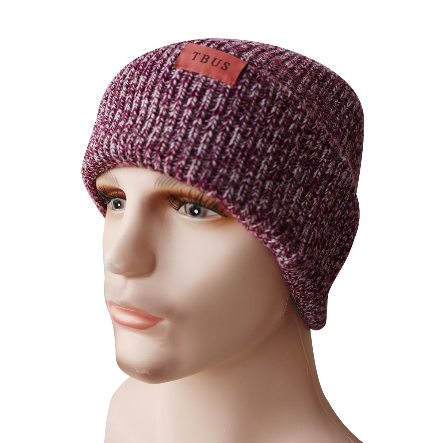 TBUS Men Knit Cuffed Beanie, Beanies Hats Men Winter, Warm Beanie Hats for Men Women