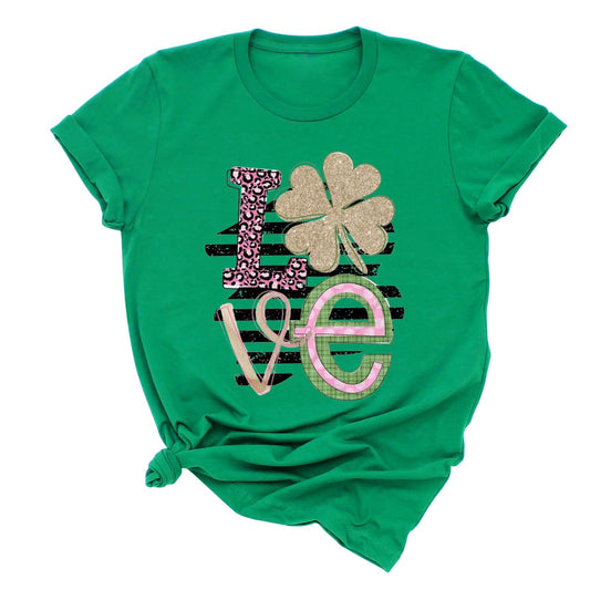 Aniywn Women's St Patricks Day Casual Short Sleeve T-Shirt Round Neck Graphic Print Tee Top Blouse