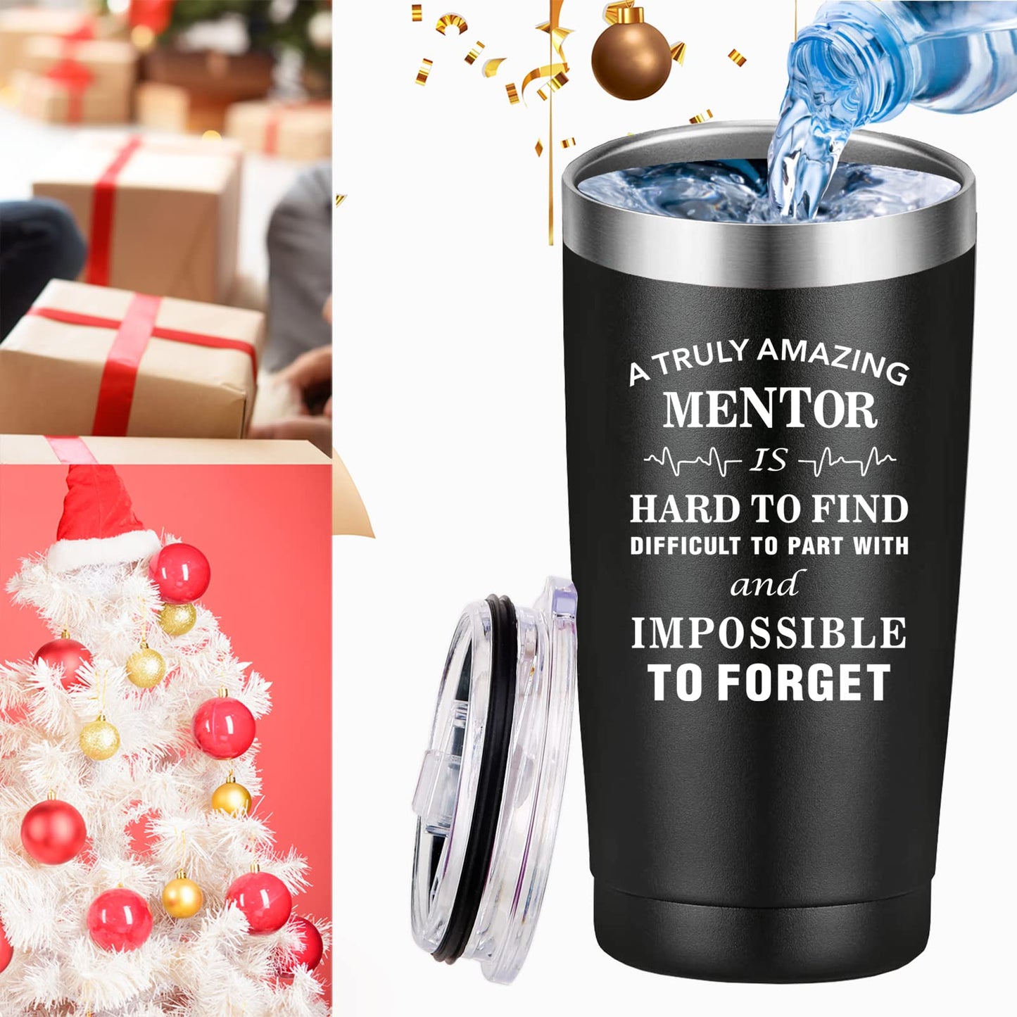 Mamihlap A Truly Amazing Mentor is Hard To Find Travel Mug Tumbler.Mentor Gifts.Thank you,Leaving Appreciation Retirement Gifts for Mentor Manager Boss Men Women.(20 oz Black)
