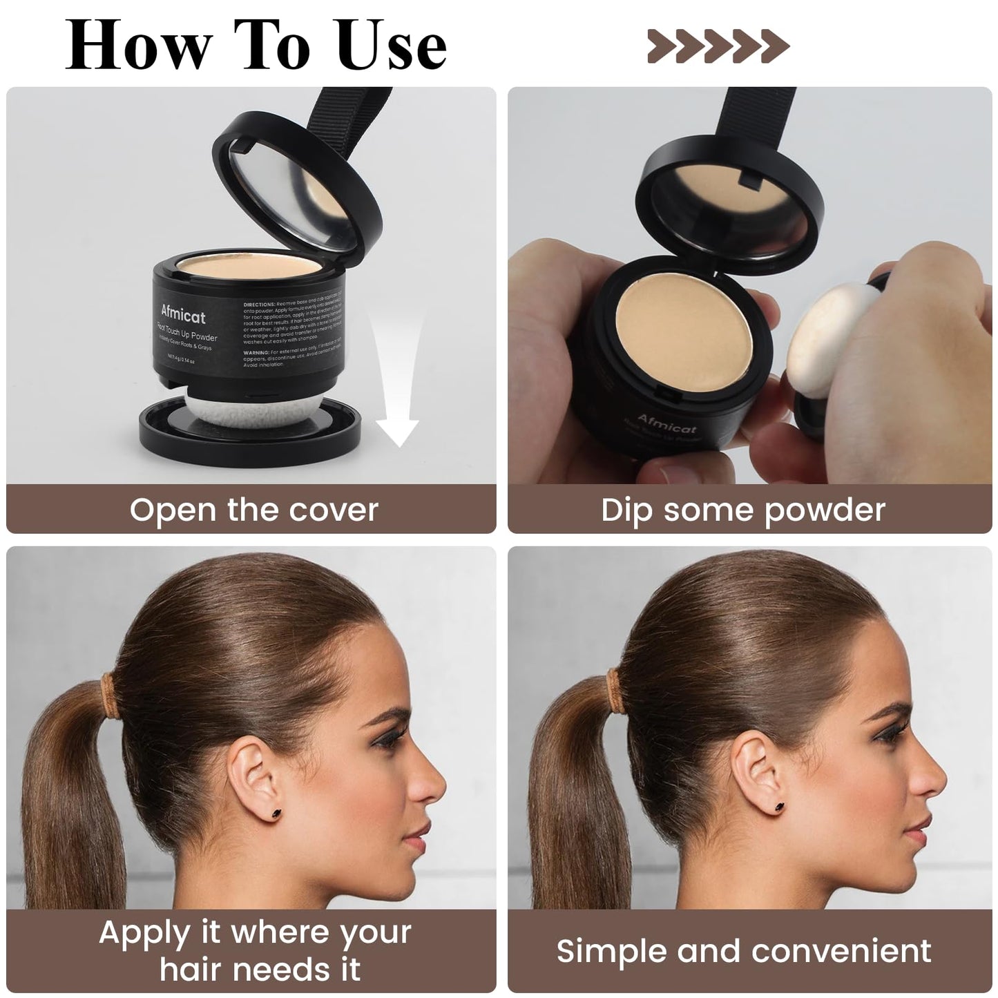 Afmicat Root Touch Up Powder, Hairline Powder for Thinning Hair, Instantly Cover Grey Hair, Root Cover Up for Women & Men, Bald Spots, Grooming, Beard Line (Light-Blonde, 0.14 Ounce (Pack of 1))