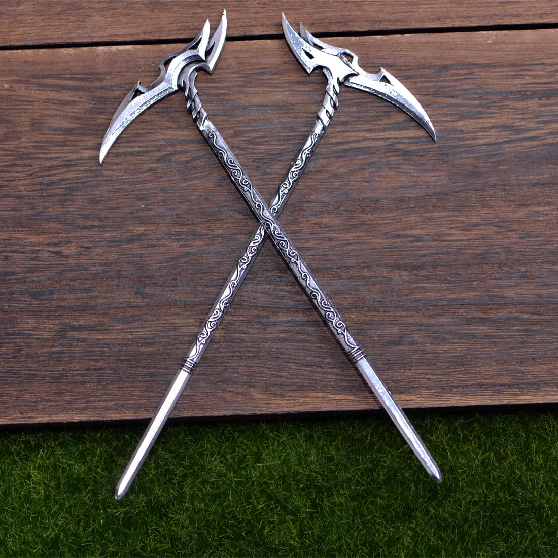 LANGHONG 2PCS Renaissance Scythe Hair Pin For Women Knot Hair Accessories Hair Styling Pins (RSAM)