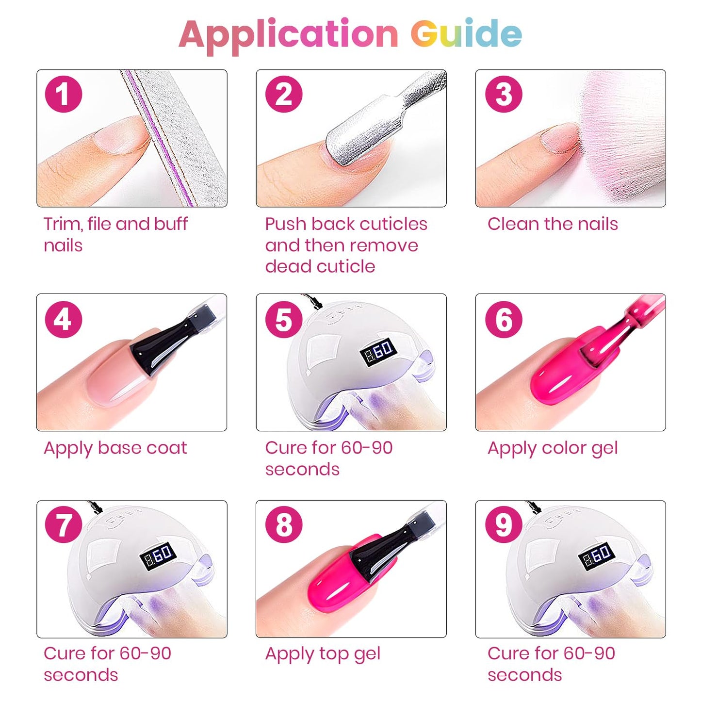 RARJSM Glaze Glass Metallic Cat Eye Gel Nail Polish Set Neon Amber Colors Bright Red Blue Yellow Rose Purple with Diamond Silver Cateye Metallic Silver Gelpolish UV LED Curing Requires Home Salon Diy