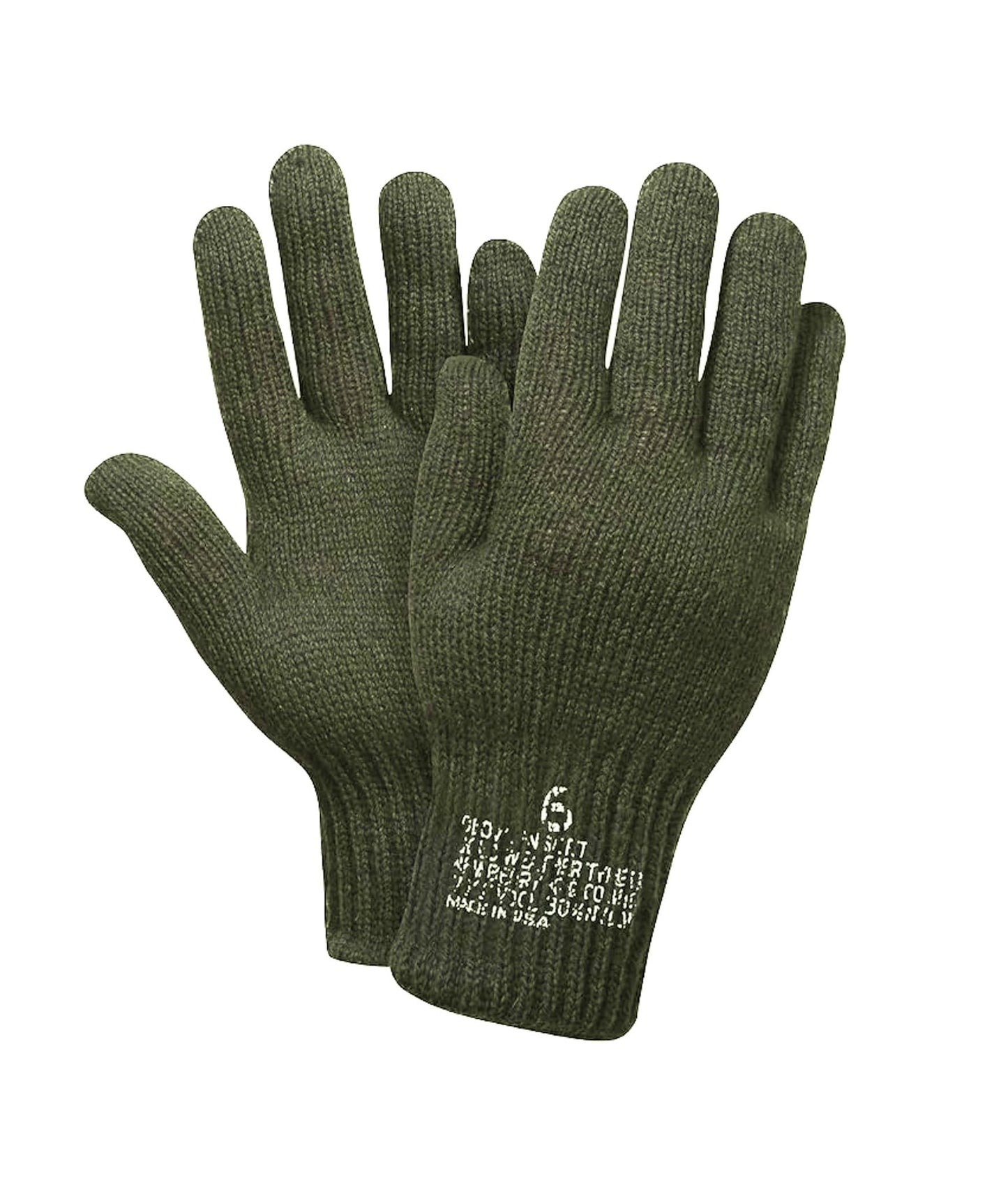 M MCGUIRE GEAR US Men's Wool Winter Gloves, Nylon Blend Glove Liners, Warm Gloves for Cold Weather, Running, Skiing, Snowboarding, and Winter Sports (Medium, OD Green)