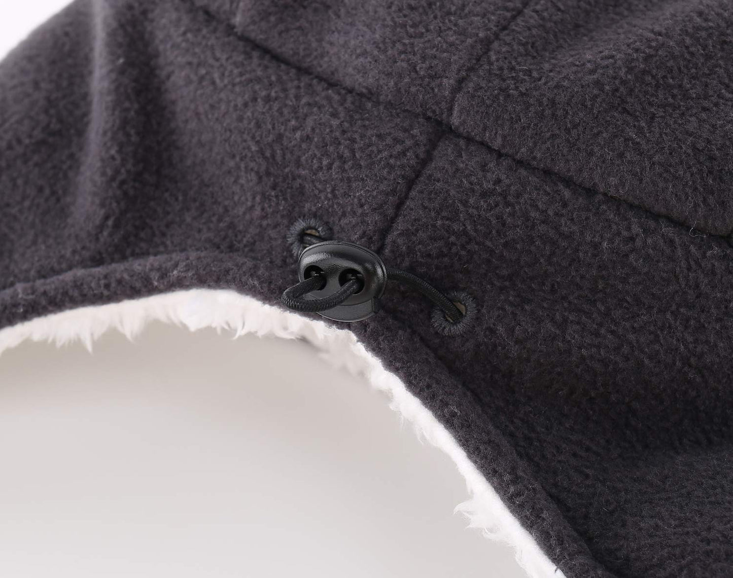 Home Prefer Little Boys Winter Hats with Earflaps Fleece Beanie Sherpa Knitted Kids Hat Dark Gray M