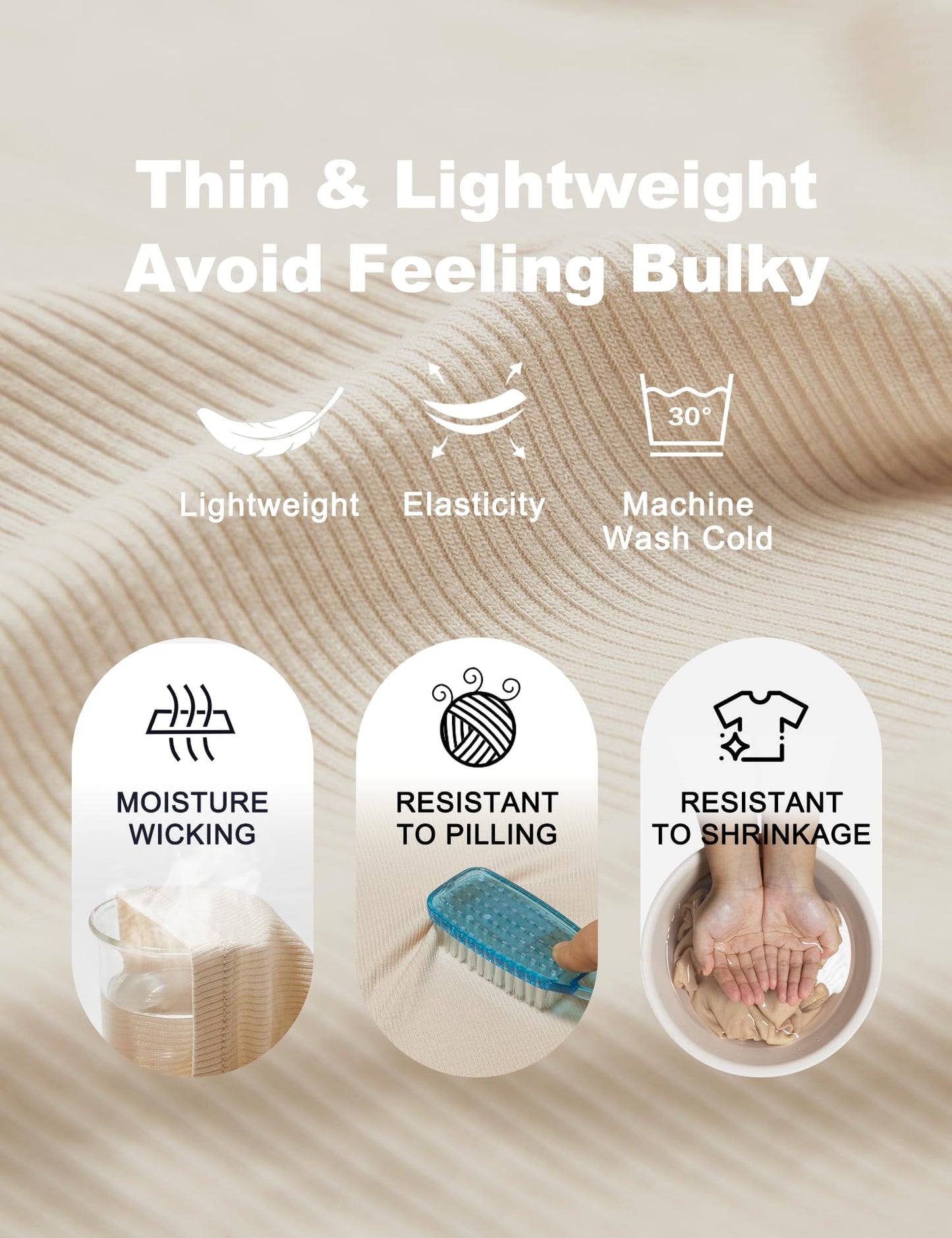 Bonneuitbebe Women's Ribbed Turtleneck 2 Pack Long Sleeve Shirts Basic Fitted Layering Tops Large