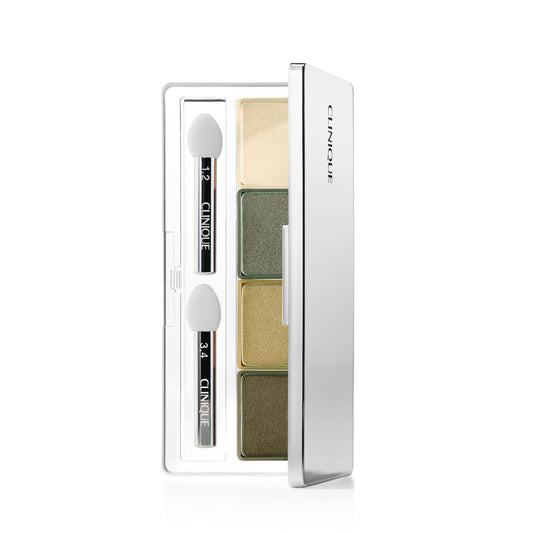Clinique All About Shadow Quad | Long Lasting, Crease + Fade Resistant + Safe For Sensitive Eyes, On Safari, 0.05 Ounce